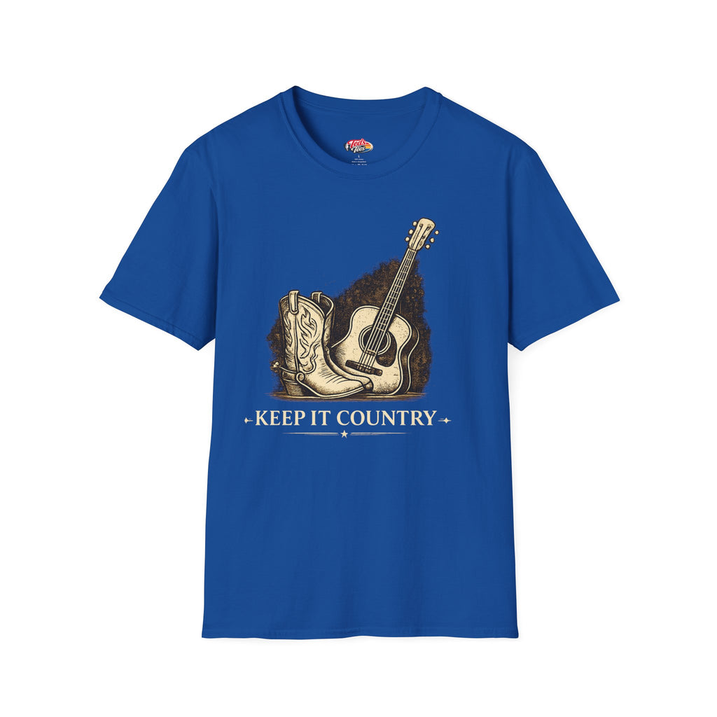 Country Guitar T-Shirt — "Keep It Country" Acoustic Music Tee