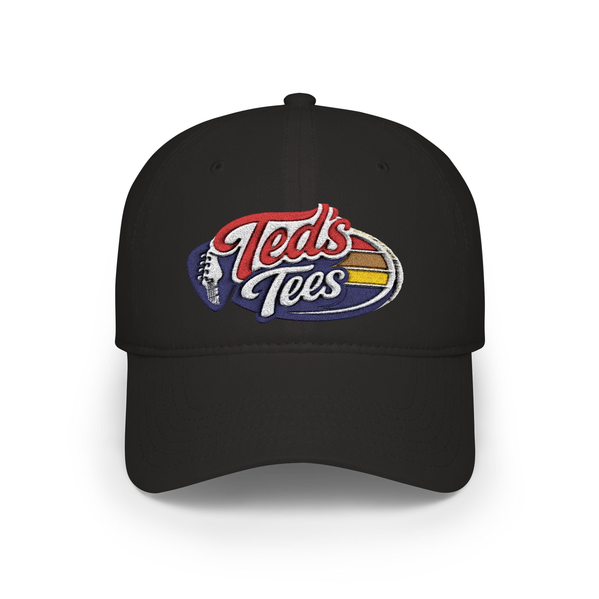 Low Profile Baseball Cap - Retro 'Ted's Tees' Embroidered Logo Hat
