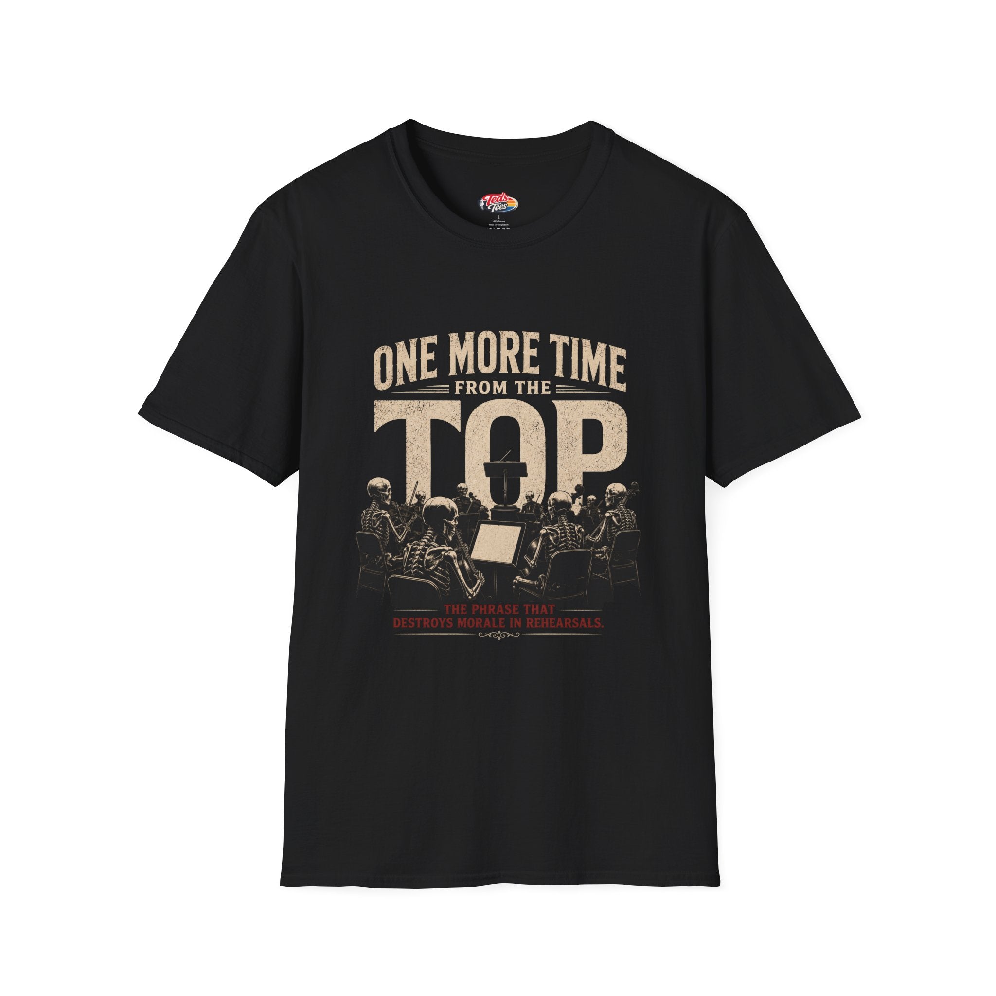 One More Time From The Top Orchestra T-Shirt — Conductor & Musicians Vintage Music Tee