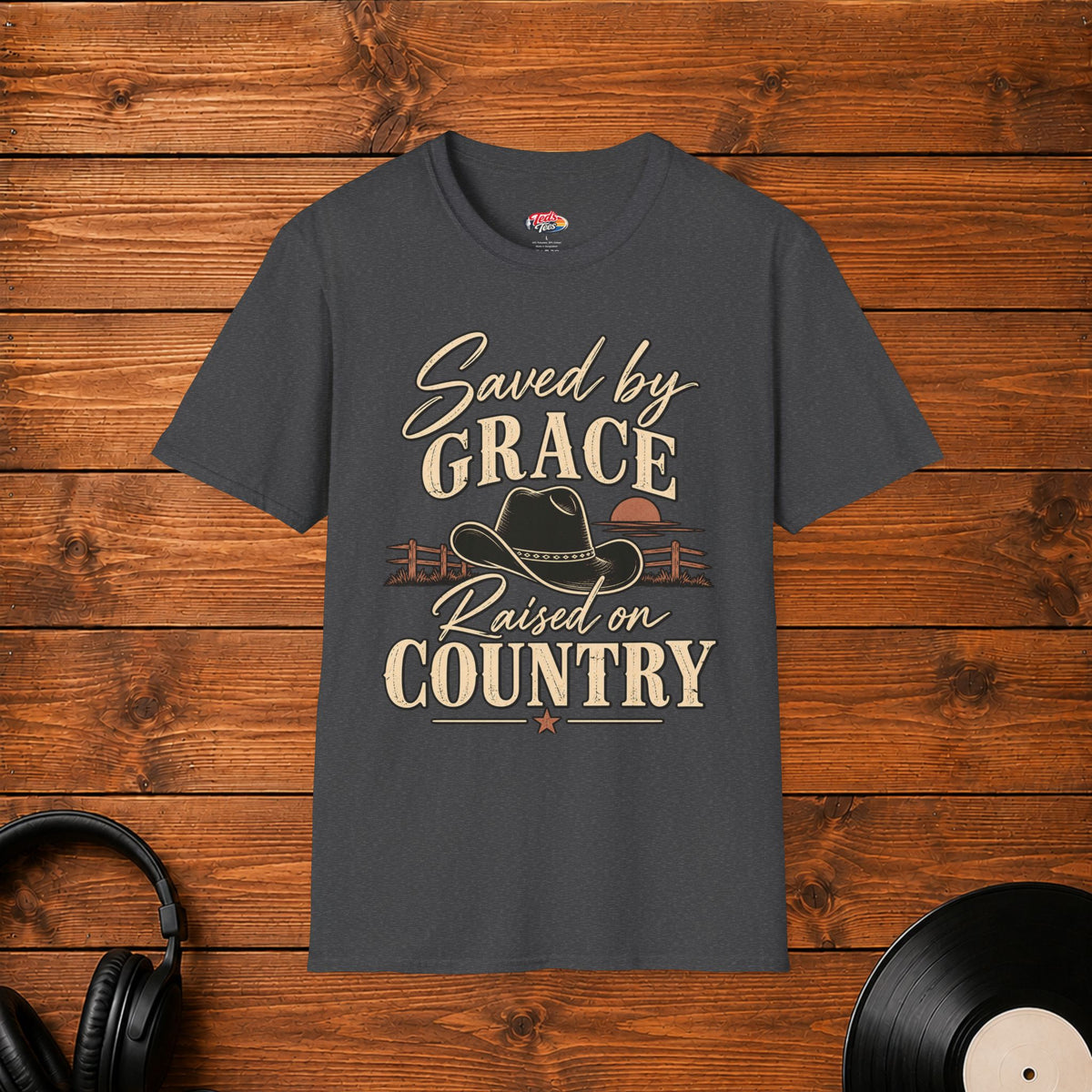 Saved By Grace Raised On Country T-Shirt