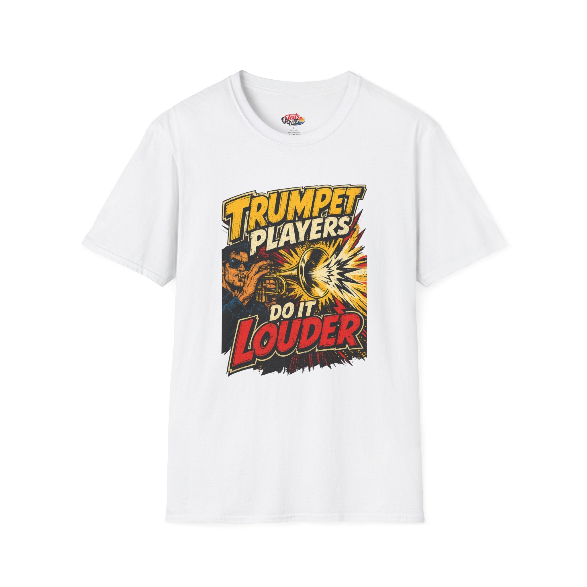 Trumpet Players T-Shirt — "Do It Louder" Retro Brass Music Tee