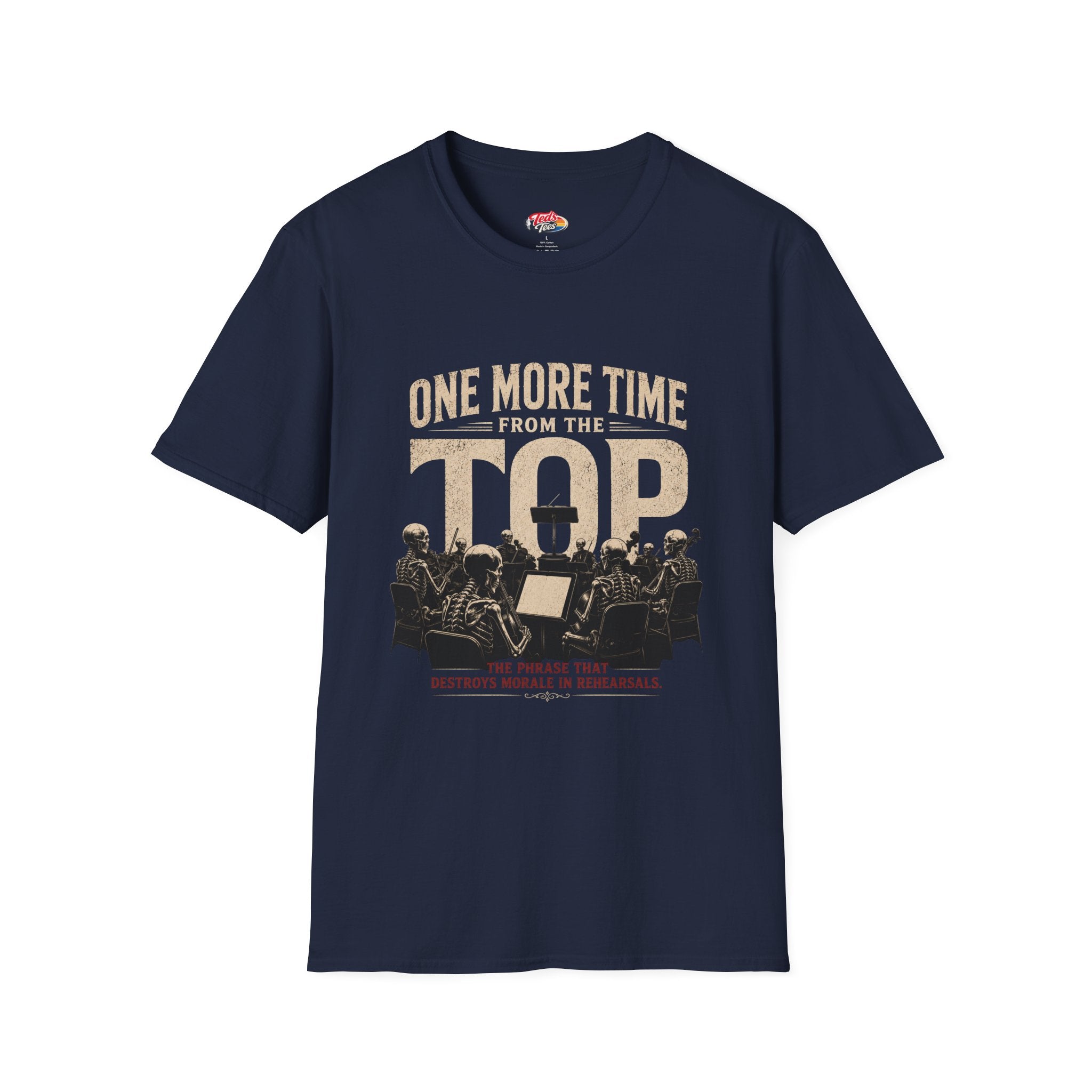 One More Time From The Top Orchestra T-Shirt — Conductor & Musicians Vintage Music Tee