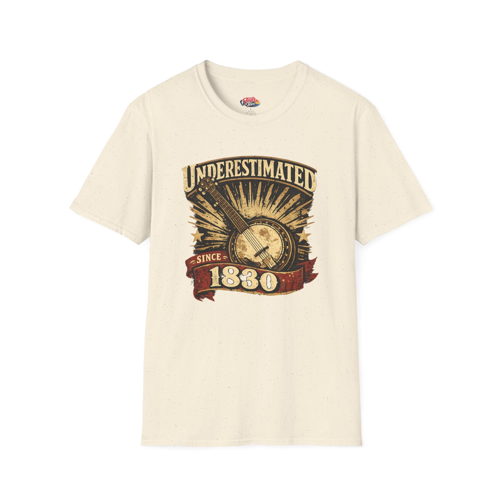 Underestimated Since 1830 Guitar Graphic T-Shirt — Vintage Music Tee
