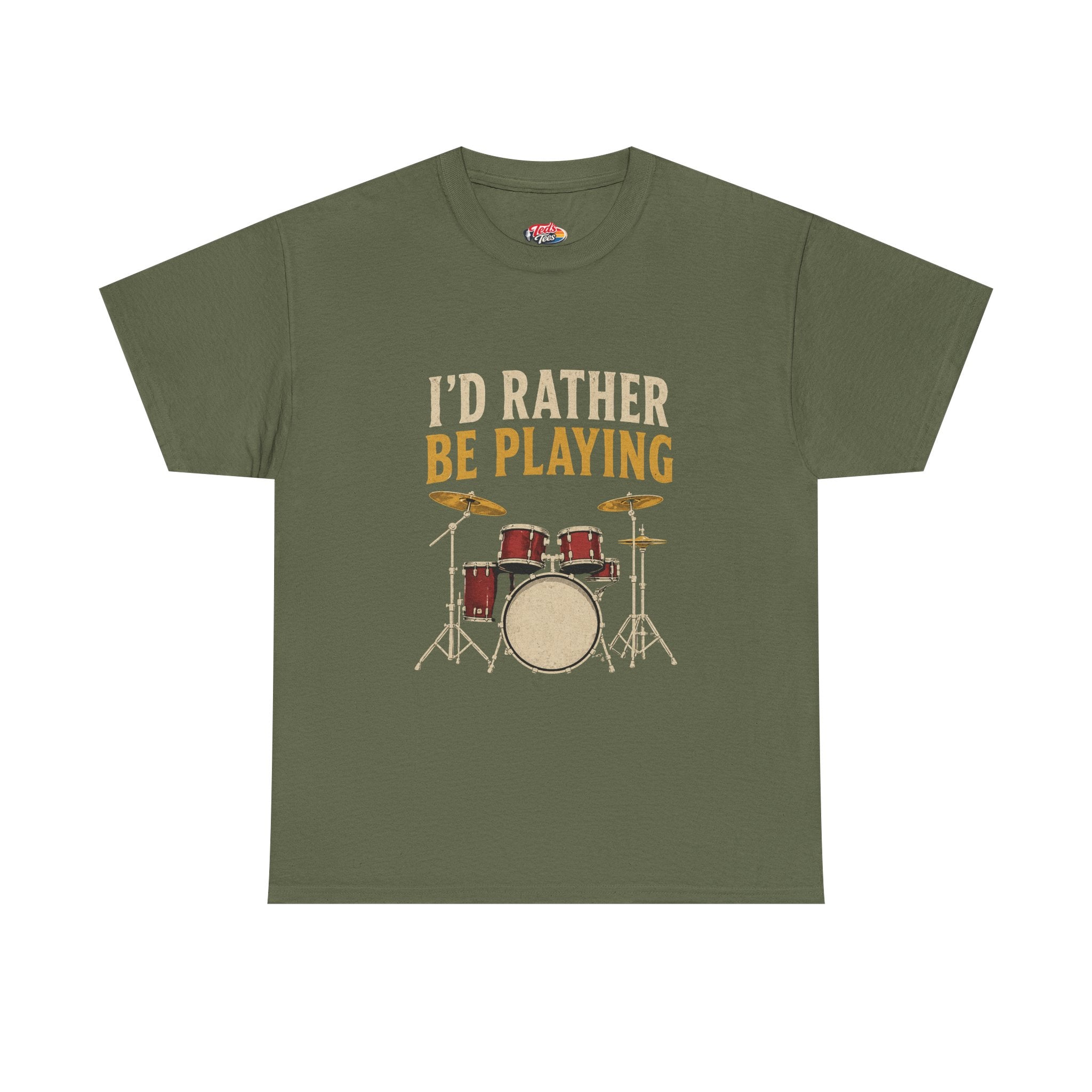 Drums T-Shirt — Classic Heavy Cotton Tee