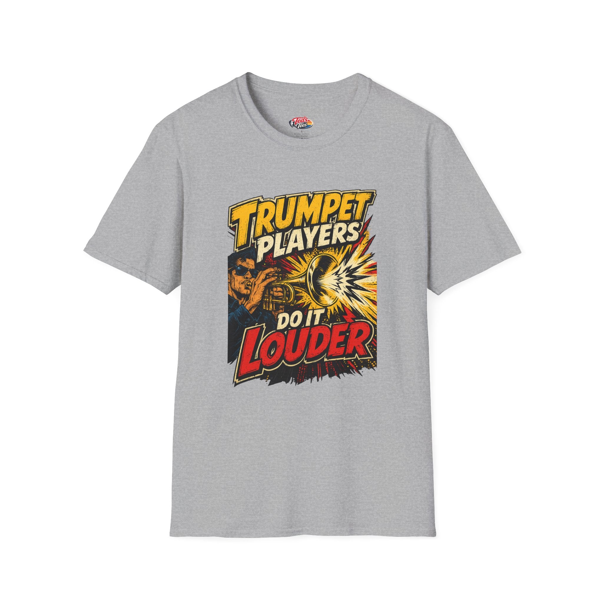 Trumpet Players T-Shirt — "Do It Louder" Retro Brass Music Tee