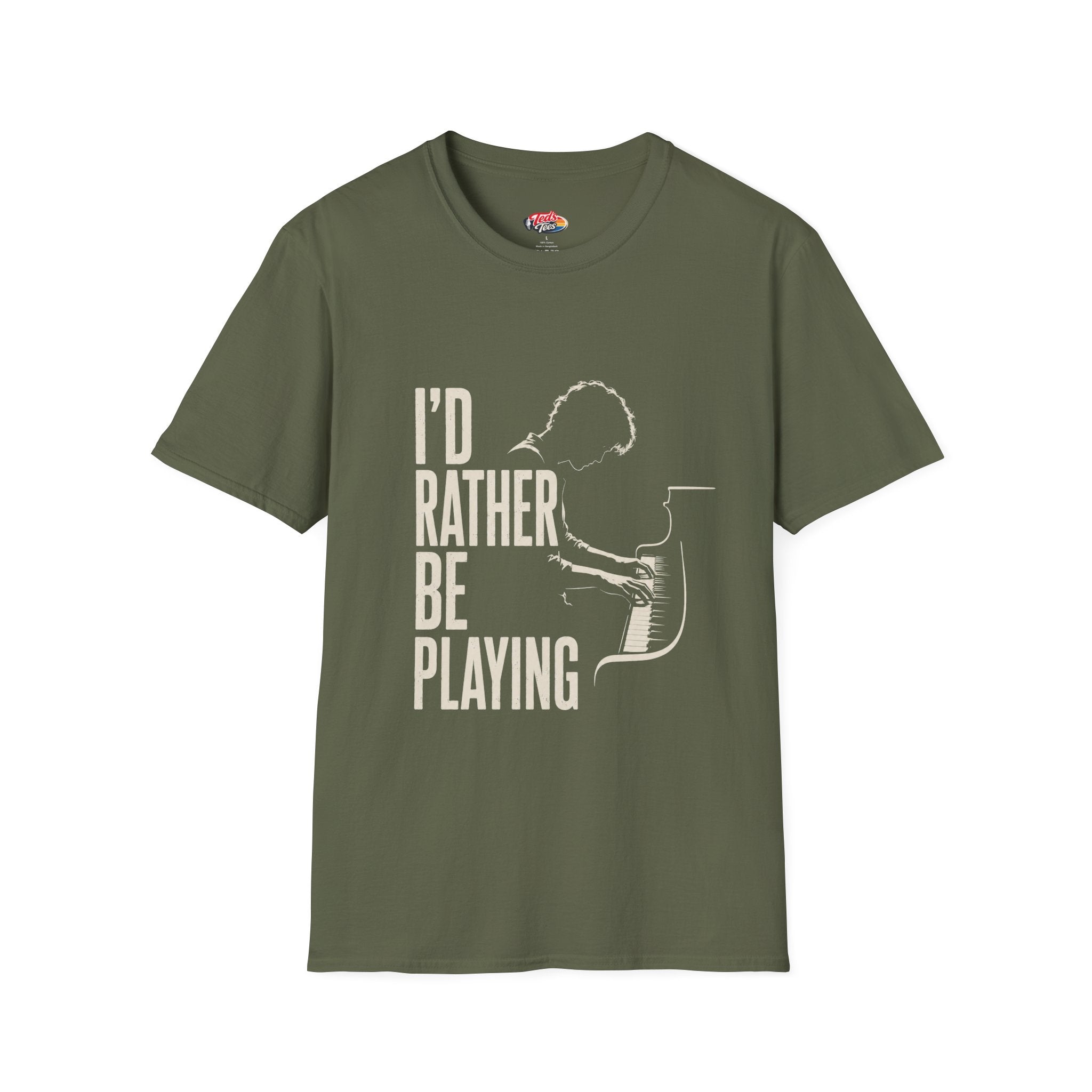 I'd Rather Be Playing Piano T-Shirt — Musician Piano Player Graphic Tee