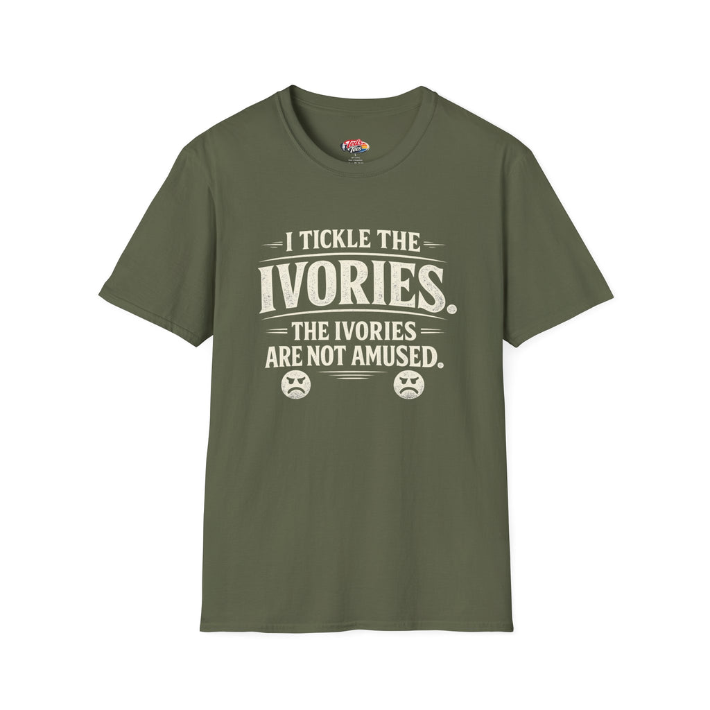 I Tickle the Ivories Piano T-Shirt — Funny Musician Gift