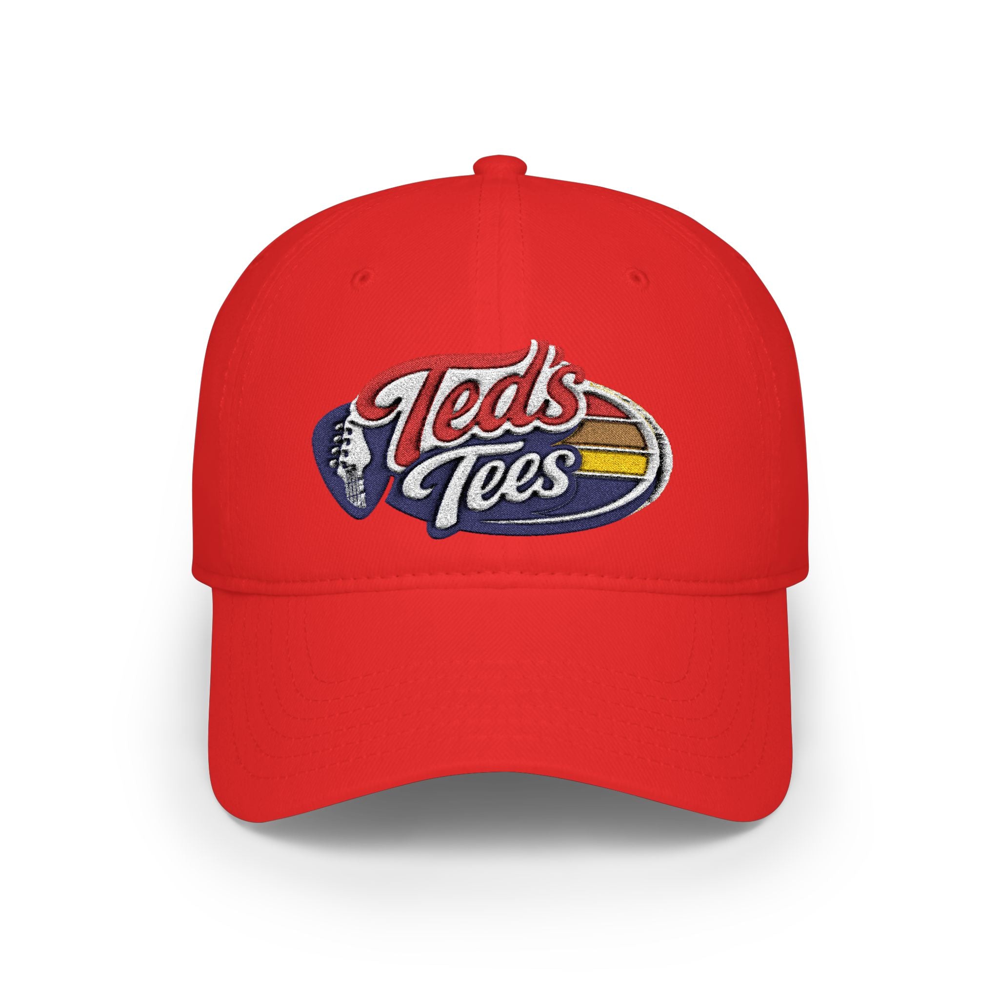 Low Profile Baseball Cap - Retro 'Ted's Tees' Embroidered Logo Hat