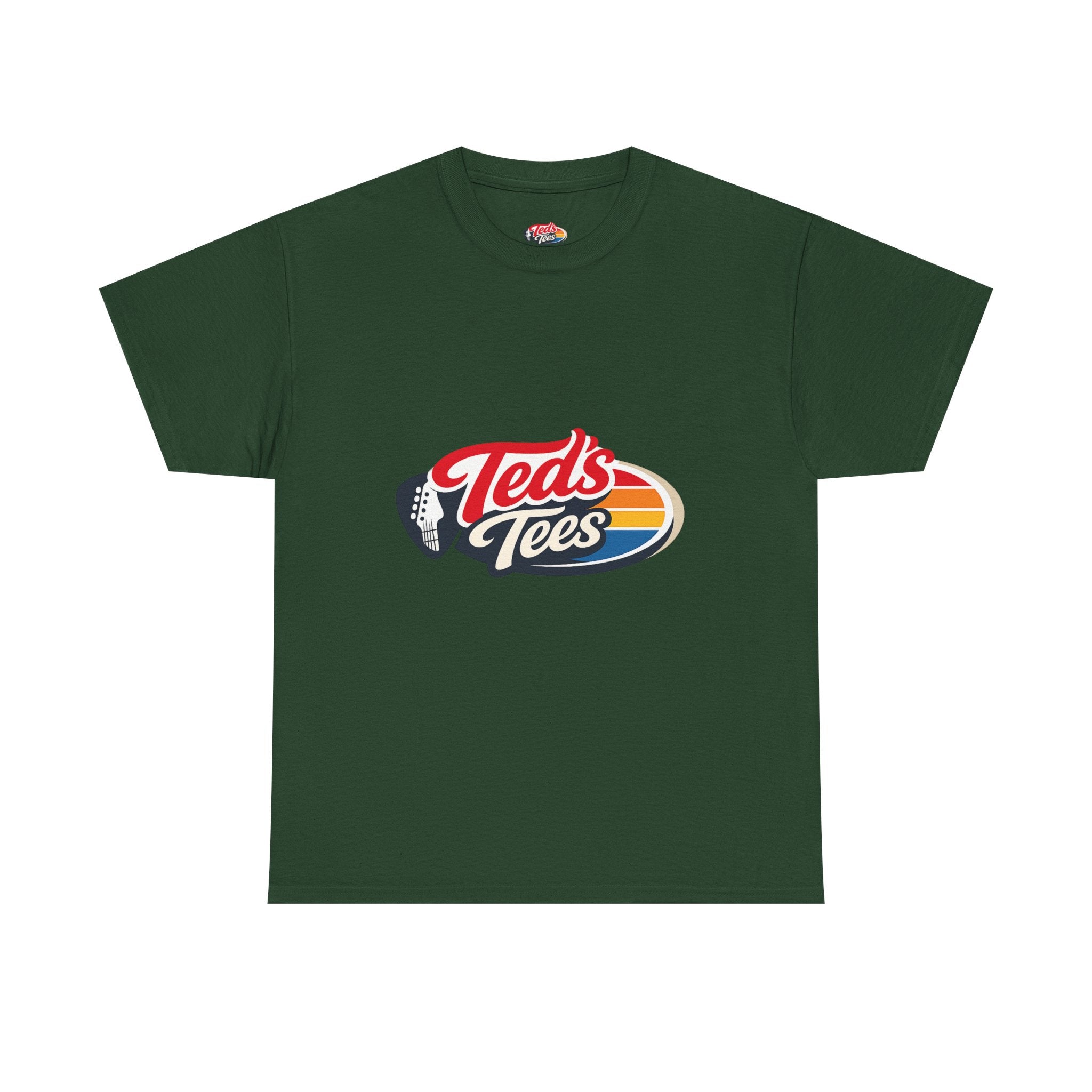 Retro 'Ted's Tees' Logo T-Shirt — Vintage Surf Stripe Graphic Tee