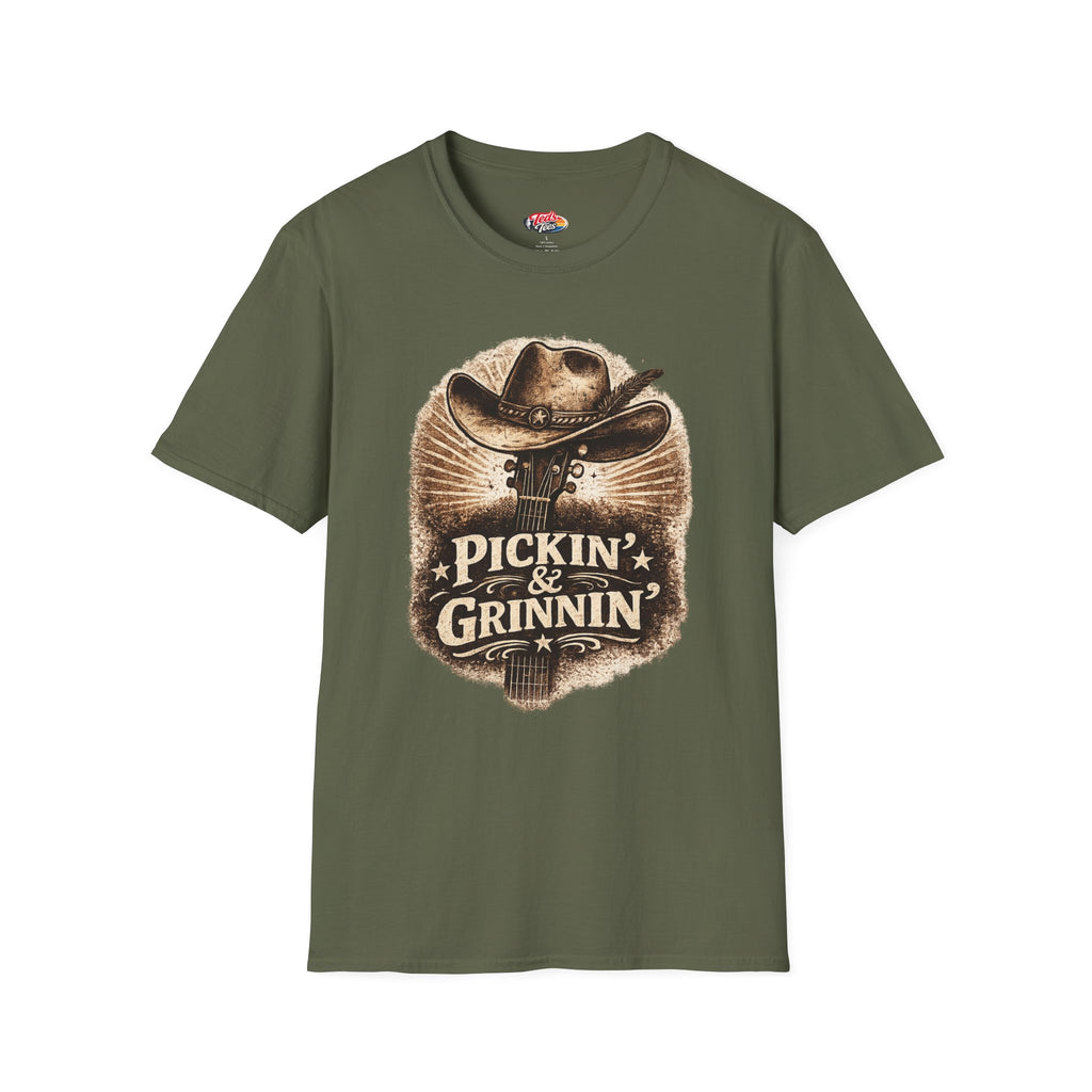 Pickin' & Grinnin' Cowboy T-Shirt