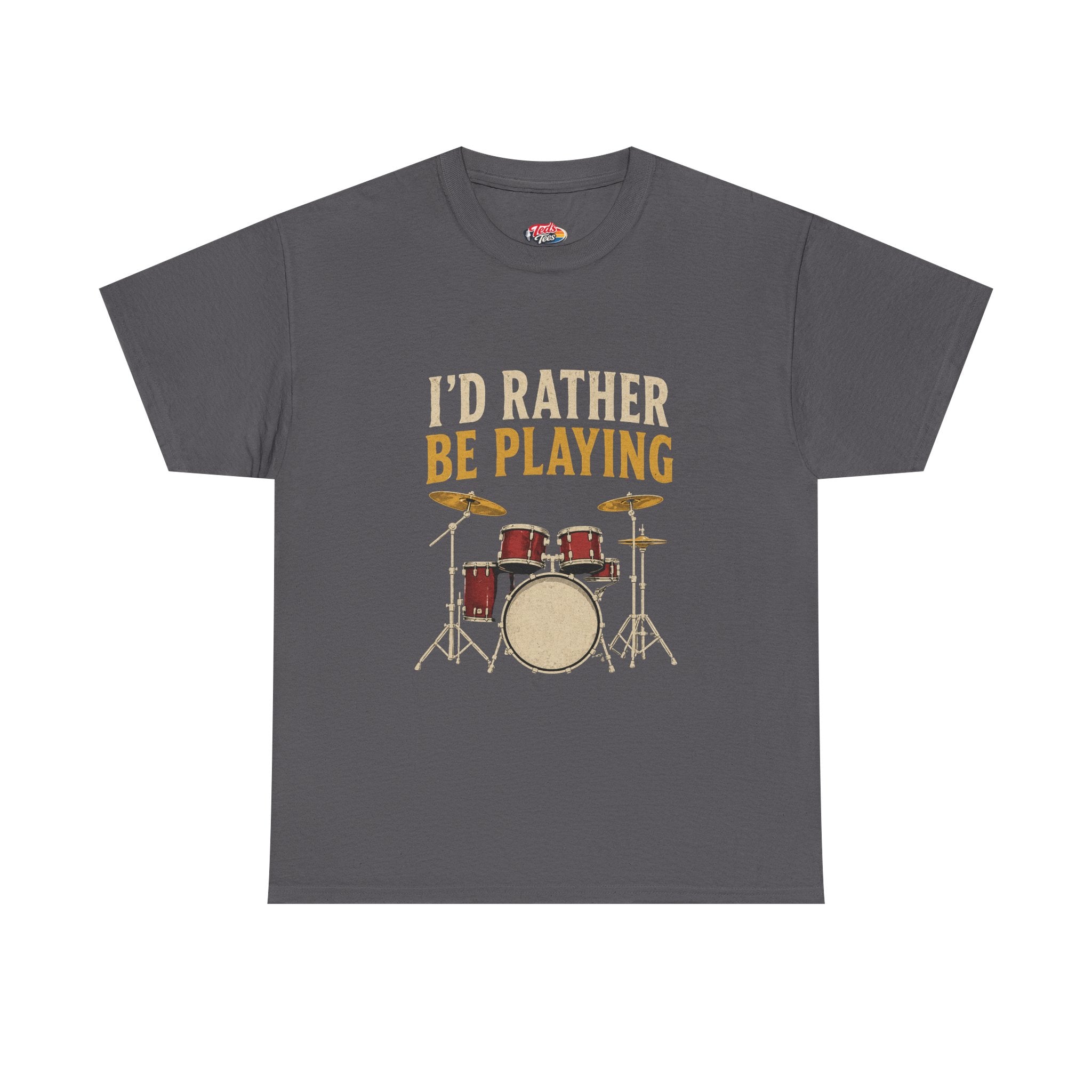 Drums T-Shirt — Classic Heavy Cotton Tee
