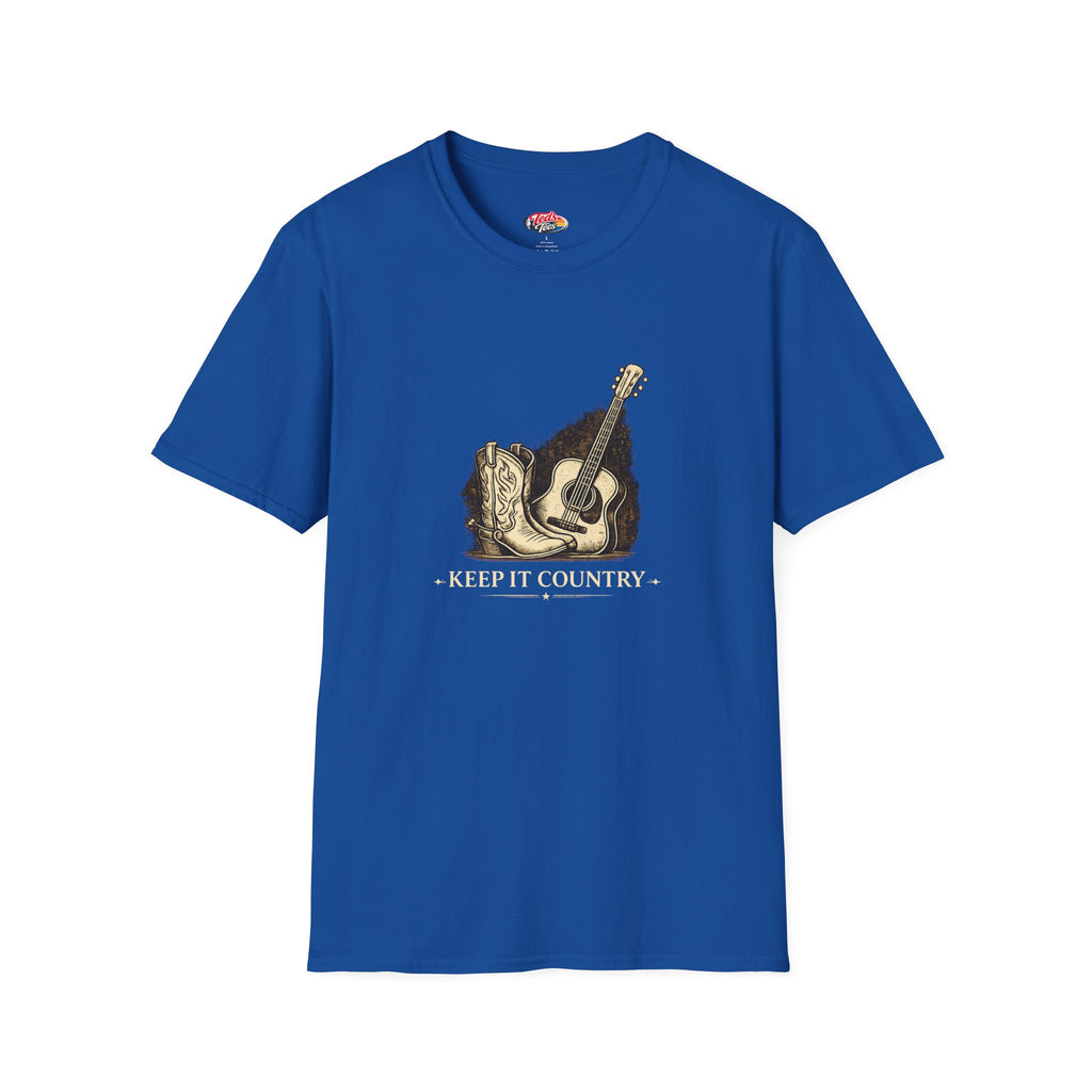 Country Guitar T-Shirt — "Keep It Country" Acoustic Music Tee