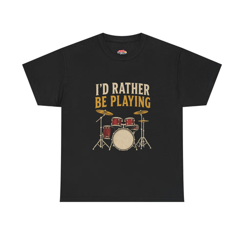 Drums T-Shirt — Classic Heavy Cotton Tee