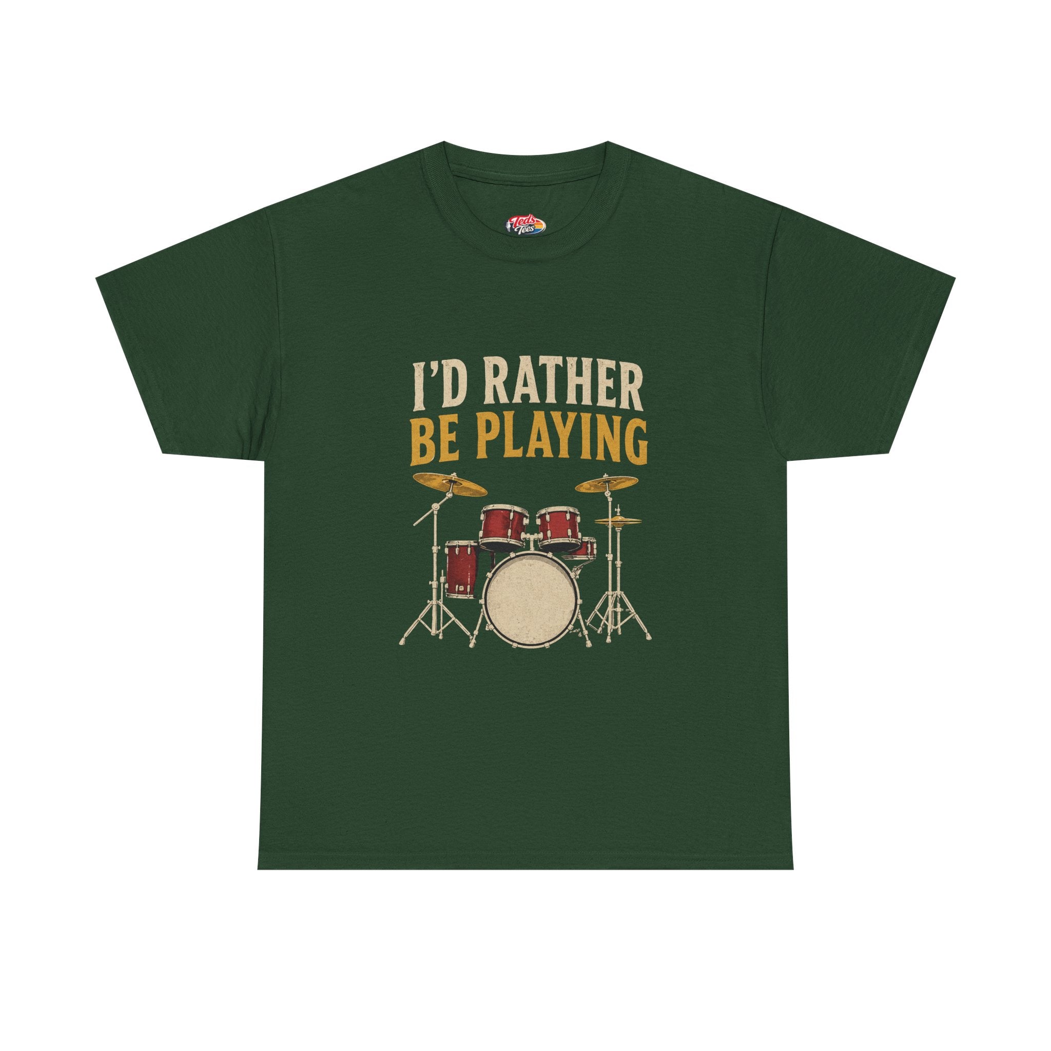 Drums T-Shirt — Classic Heavy Cotton Tee