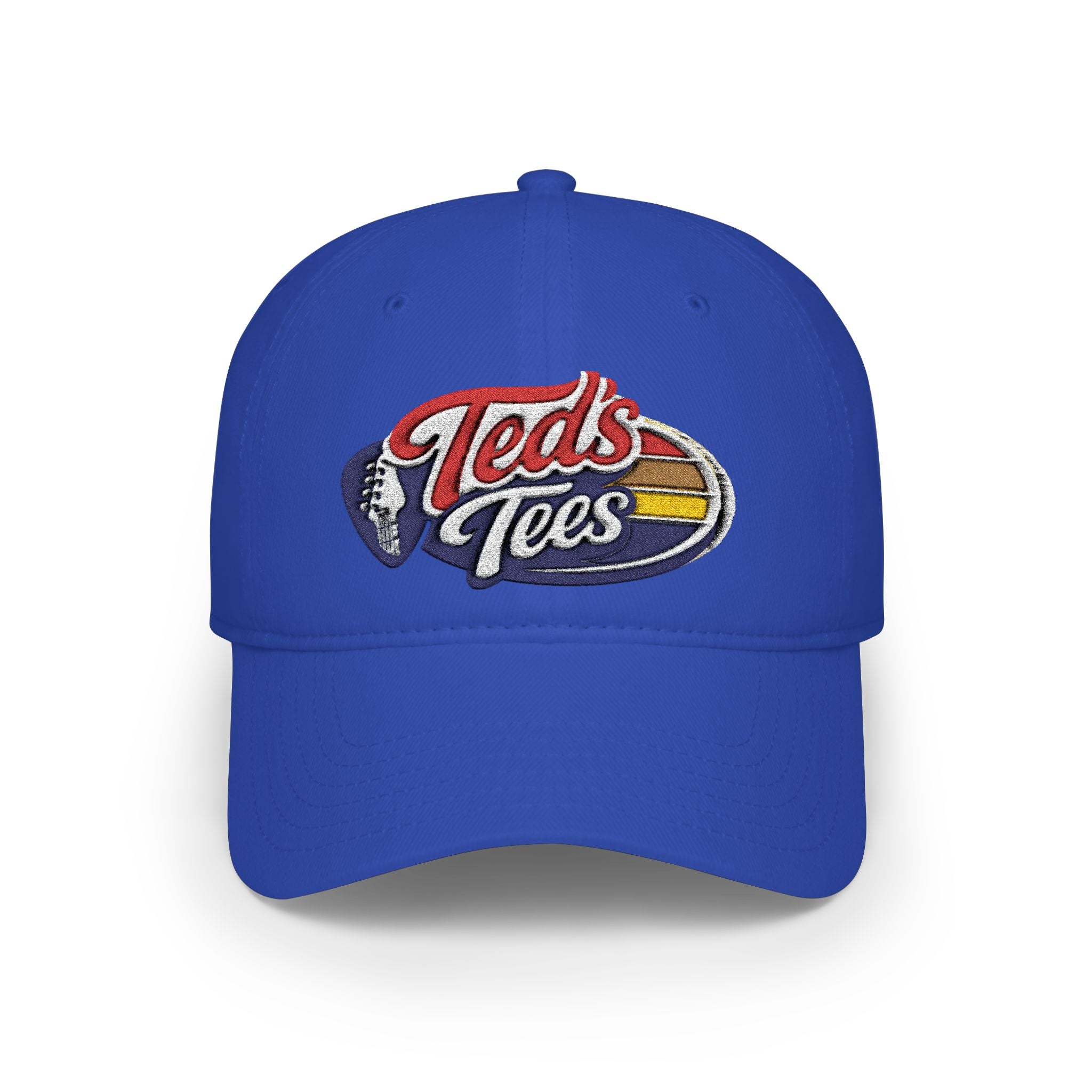 Low Profile Baseball Cap - Retro 'Ted's Tees' Embroidered Logo Hat