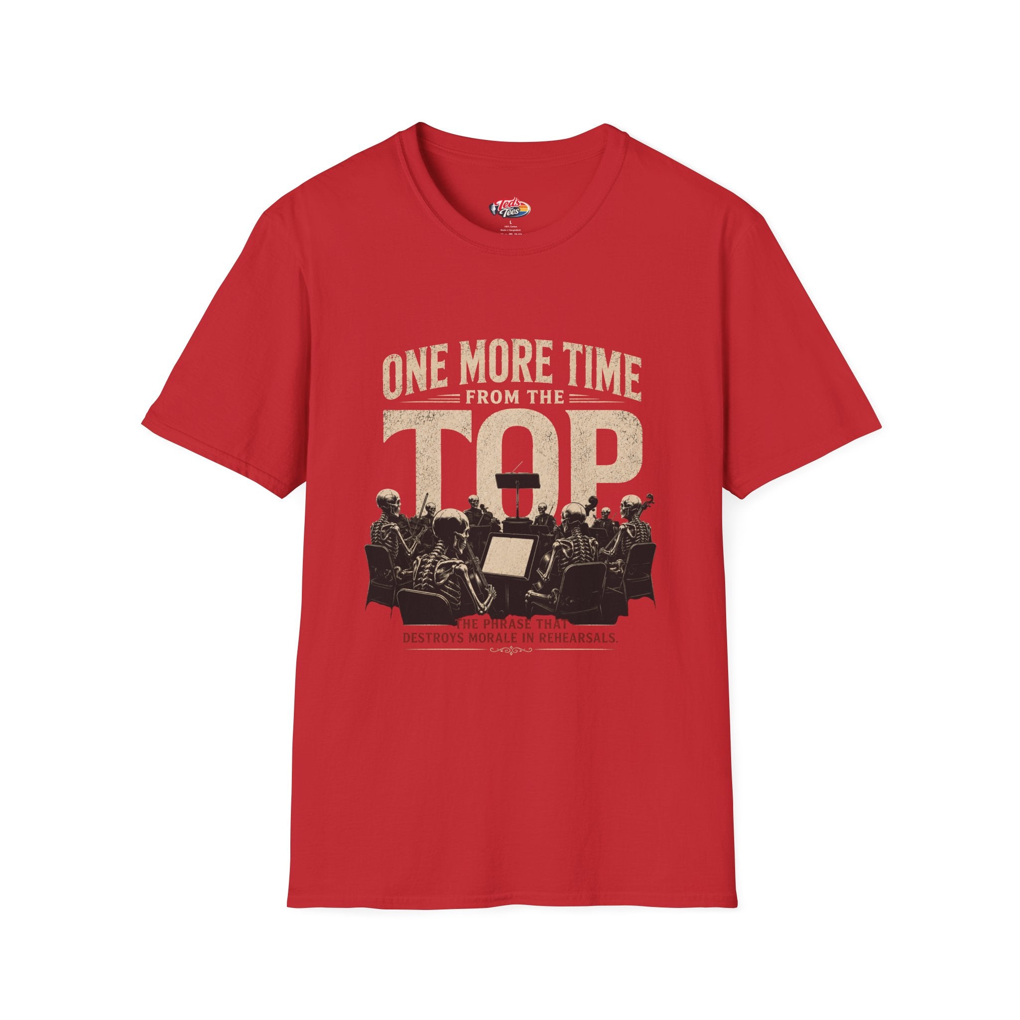 One More Time From The Top Orchestra T-Shirt — Conductor & Musicians Vintage Music Tee