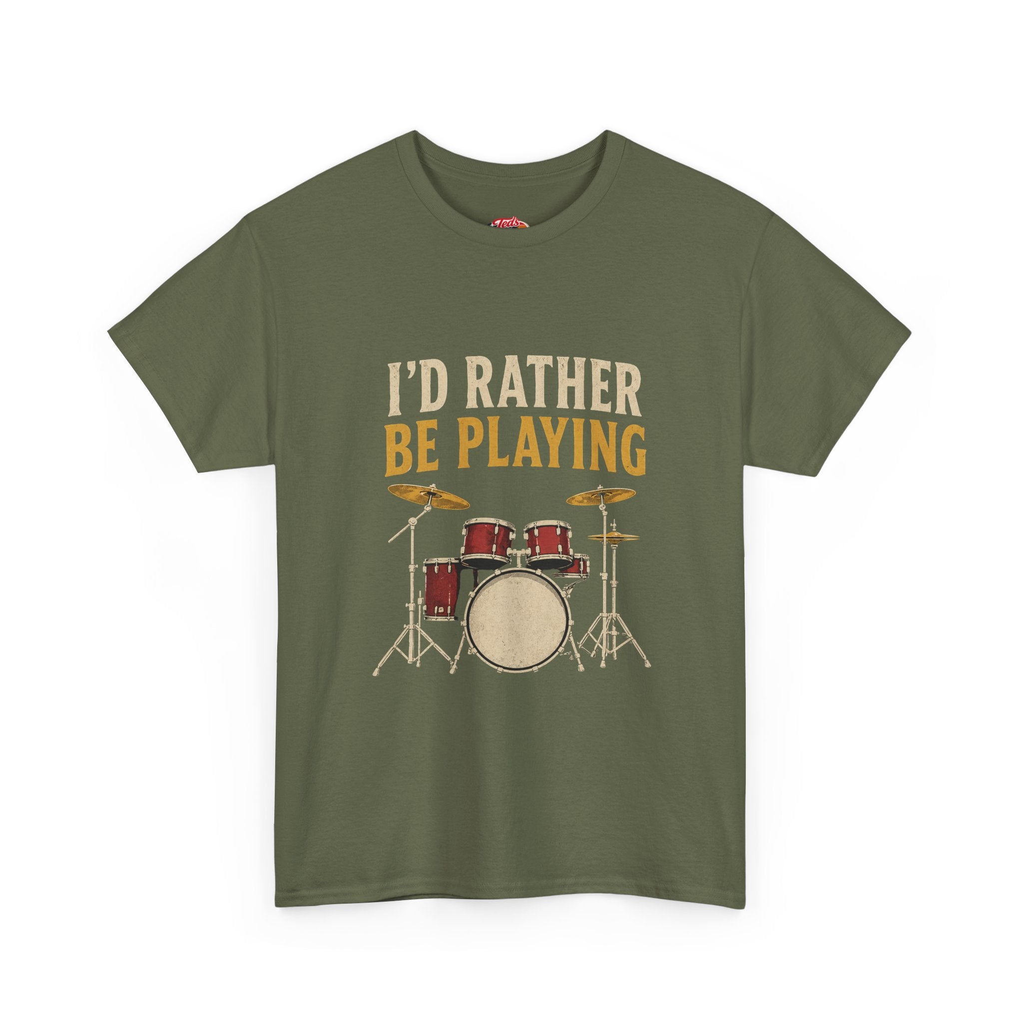 Drums T-Shirt — Classic Heavy Cotton Tee