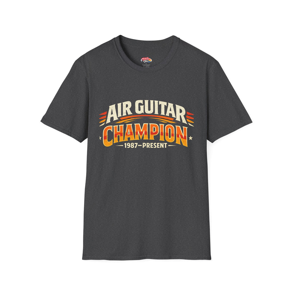 Air Guitar Champion T-Shirt — Retro Rock Music Tee (1987–Present)