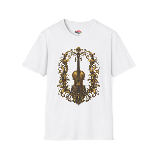 Baroque Violin T‑Shirt — Ornate Vintage Instrument Graphic Tee