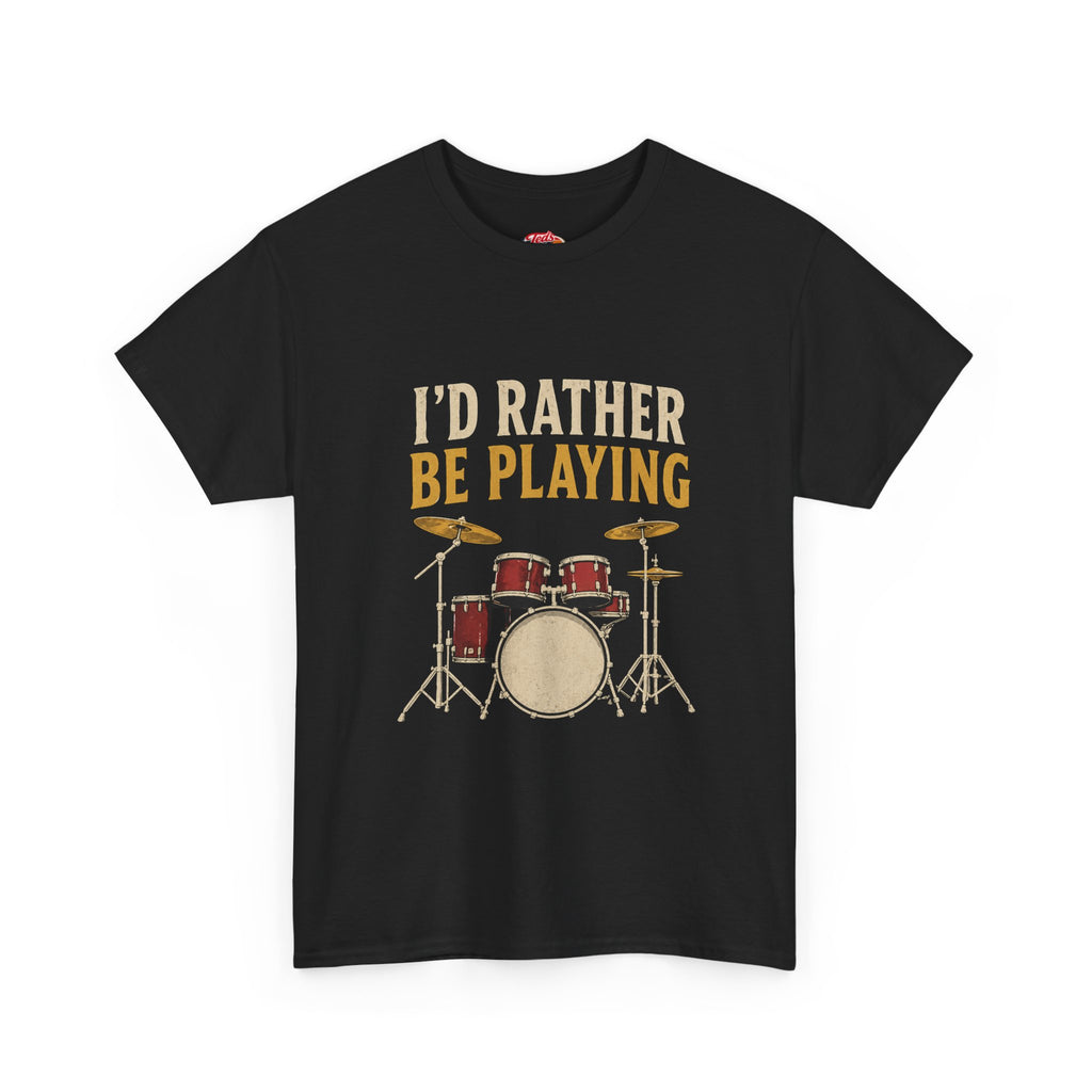 Drums T-Shirt — Classic Heavy Cotton Tee