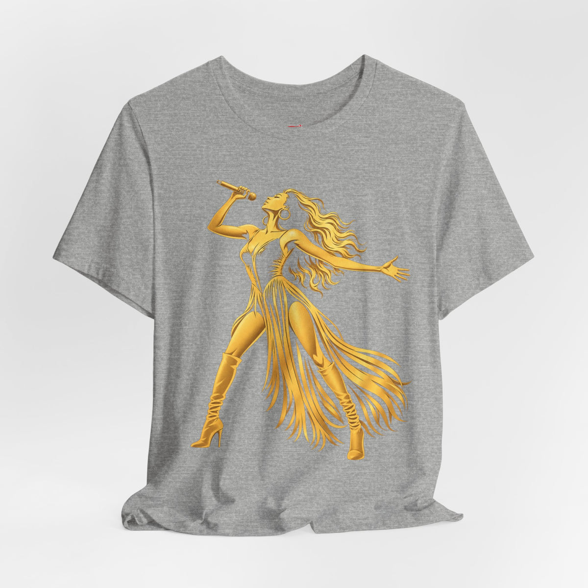 Gold Female Singer Silhouette T- Shirt