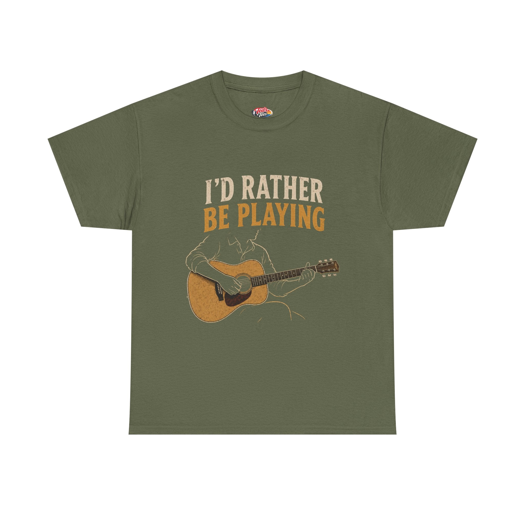 I’d Rather Be Playing Guitar T-Shirt — Acoustic Music Tee for Guitarists