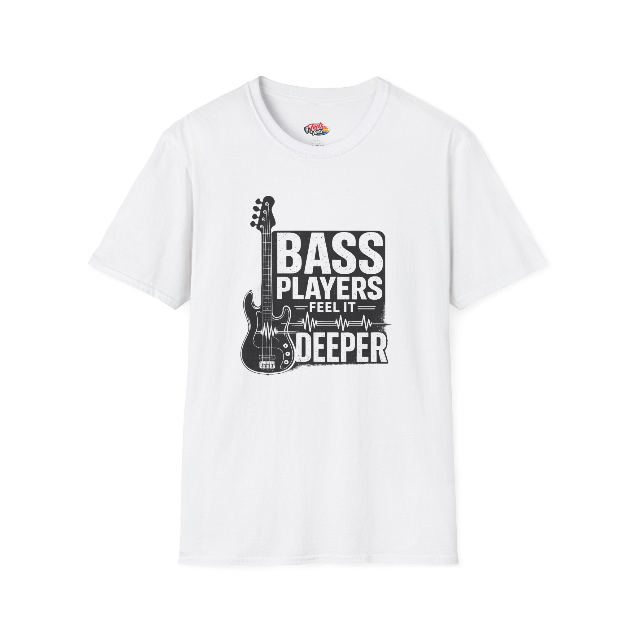Bass Players Feel It Deeper T-Shirt – Guitarist Bassist Musician Tee