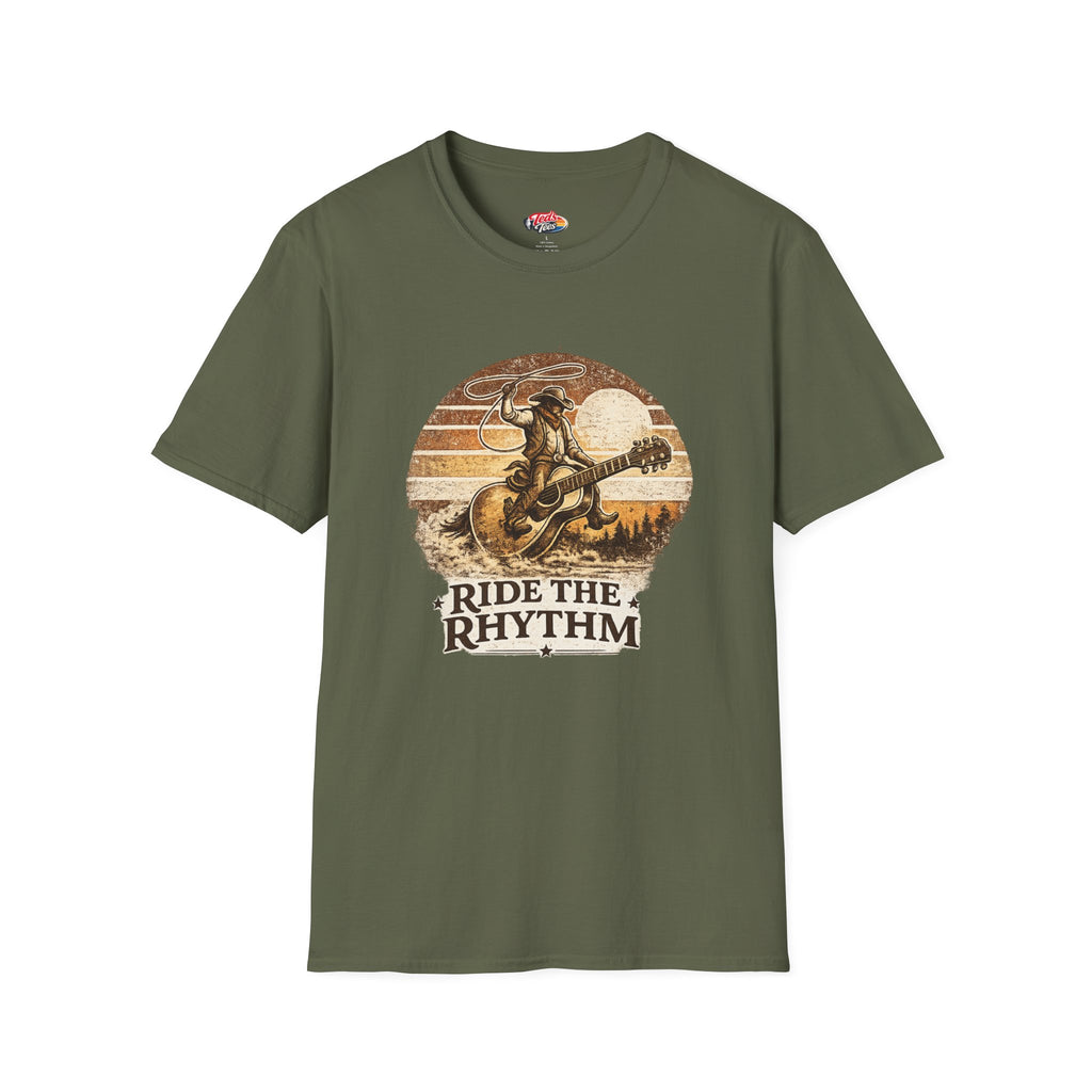 Ride the Rhythm Cowboy Guitar T-Shirt