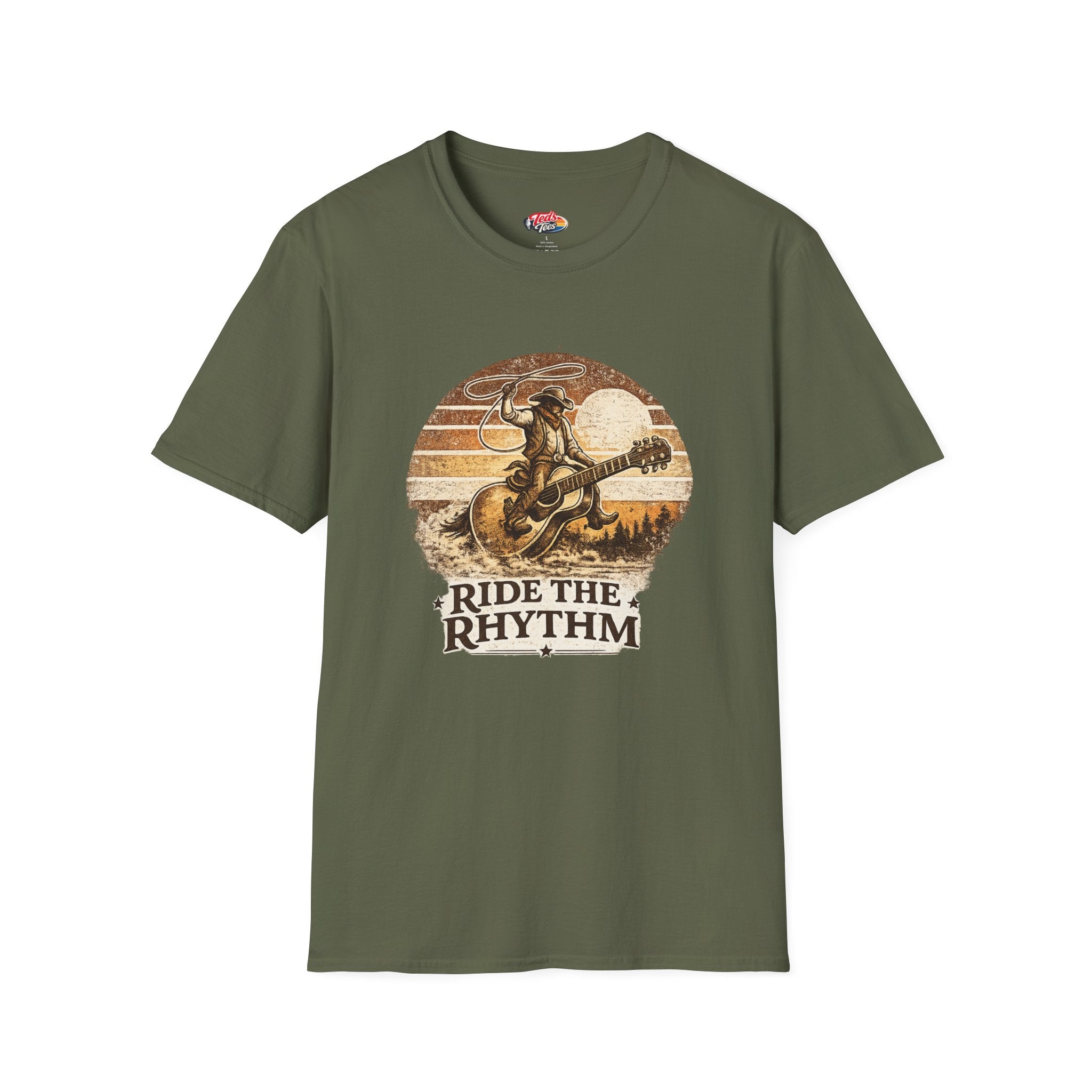 Ride the Rhythm Cowboy Guitar T-Shirt