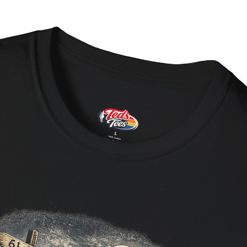 T-Shirt — "Down at the Crossroads" Vintage Moonlit Road Sign Graphic