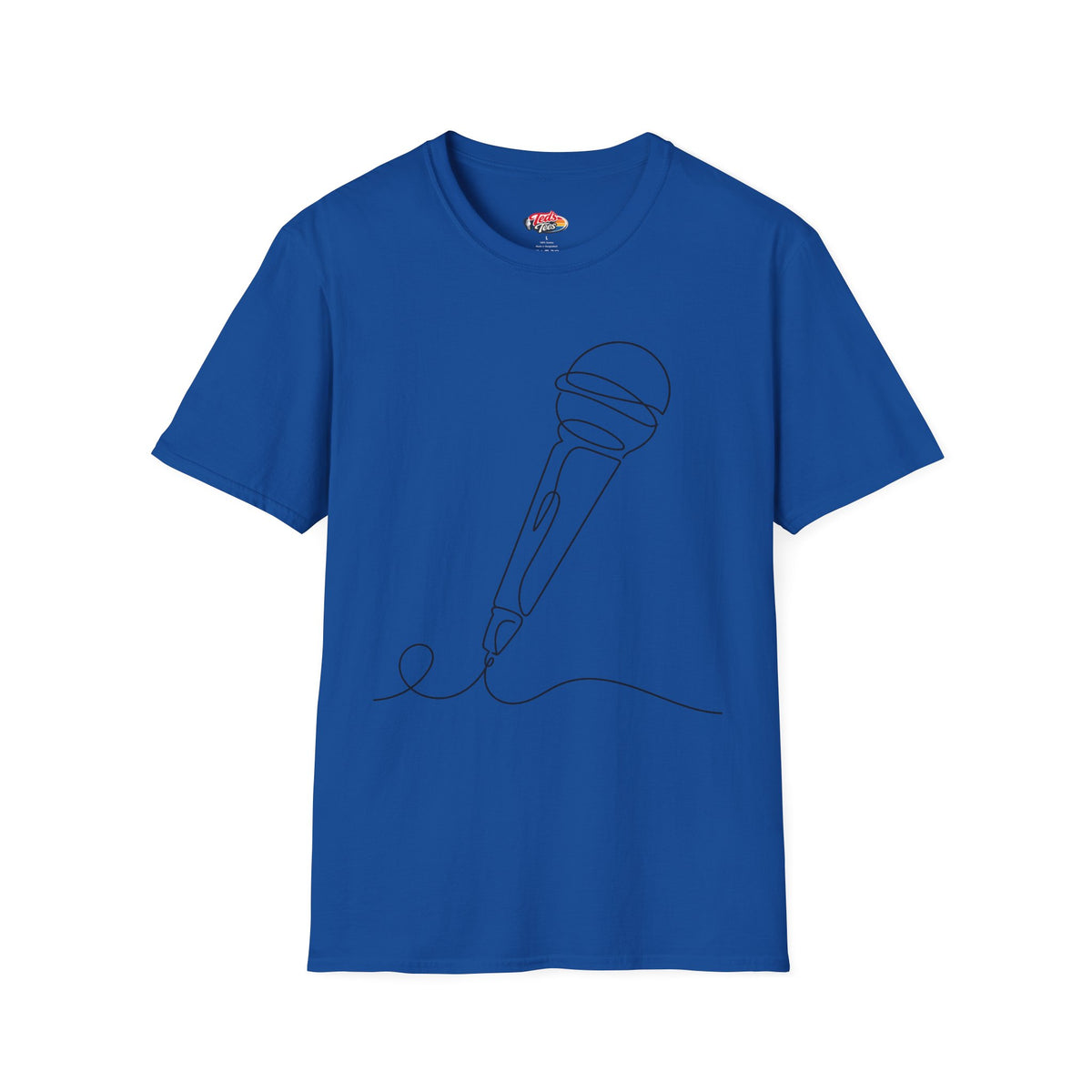 Line art microphone t-shirt