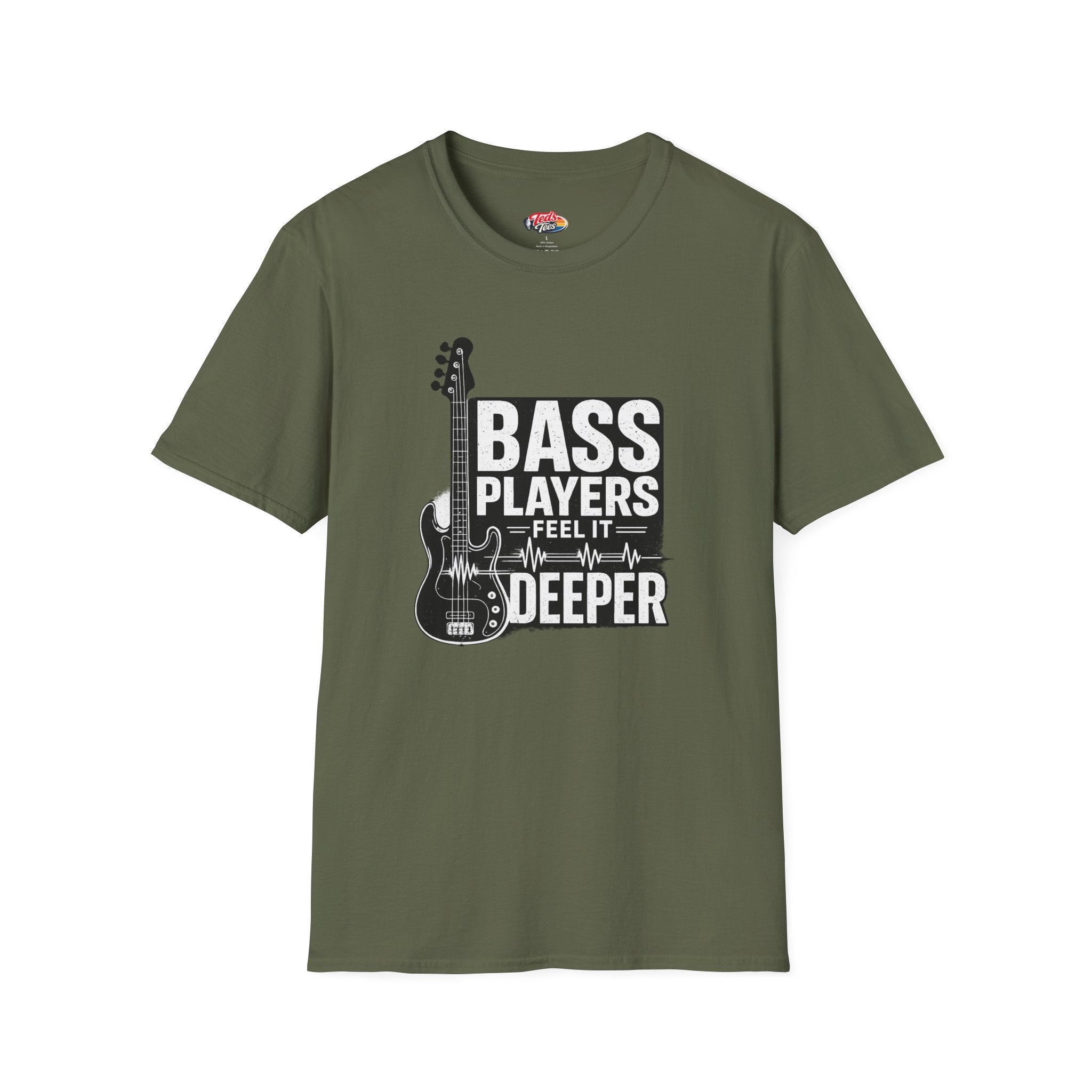 Bass Players Feel It Deeper T-Shirt – Guitarist Bassist Musician Tee