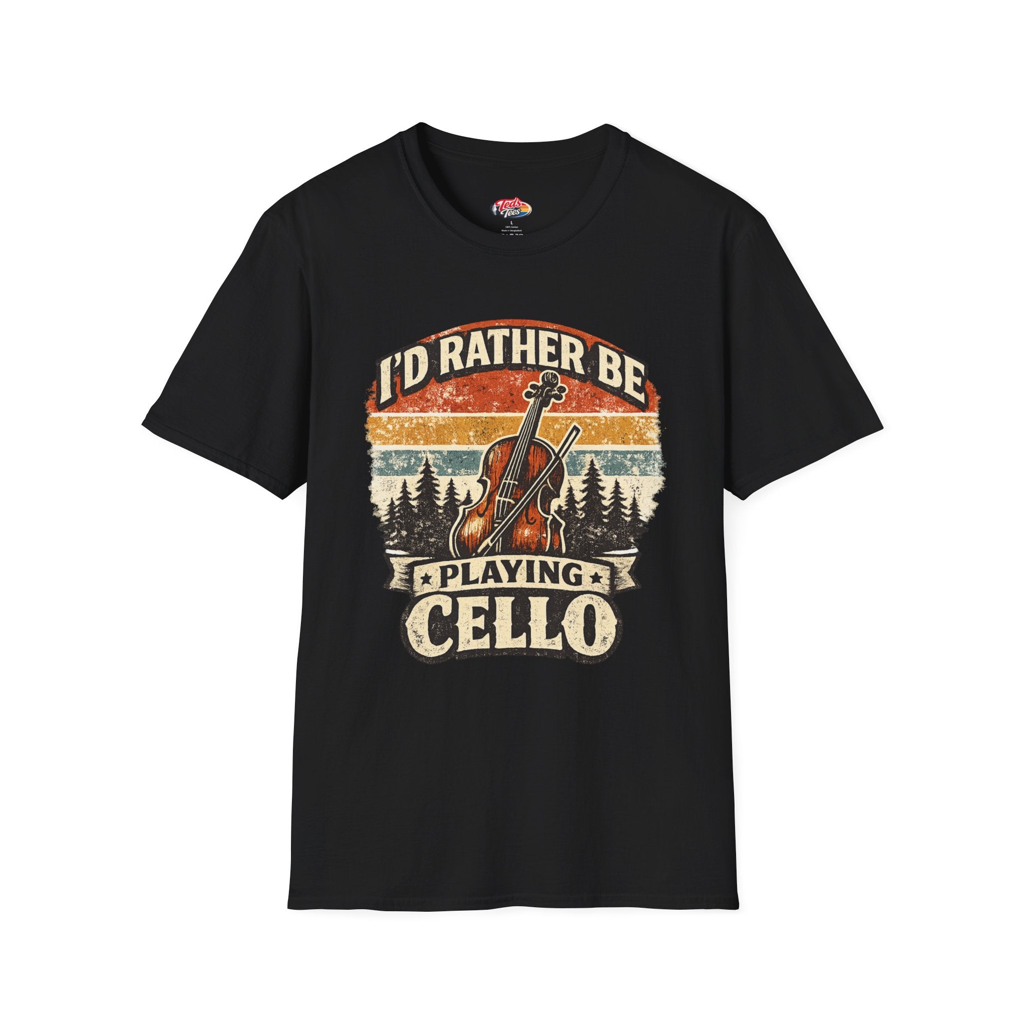 I'd Rather Be Playing Cello T-Shirt — Vintage Cello Music Tee for Musicians & Orchestra Lovers