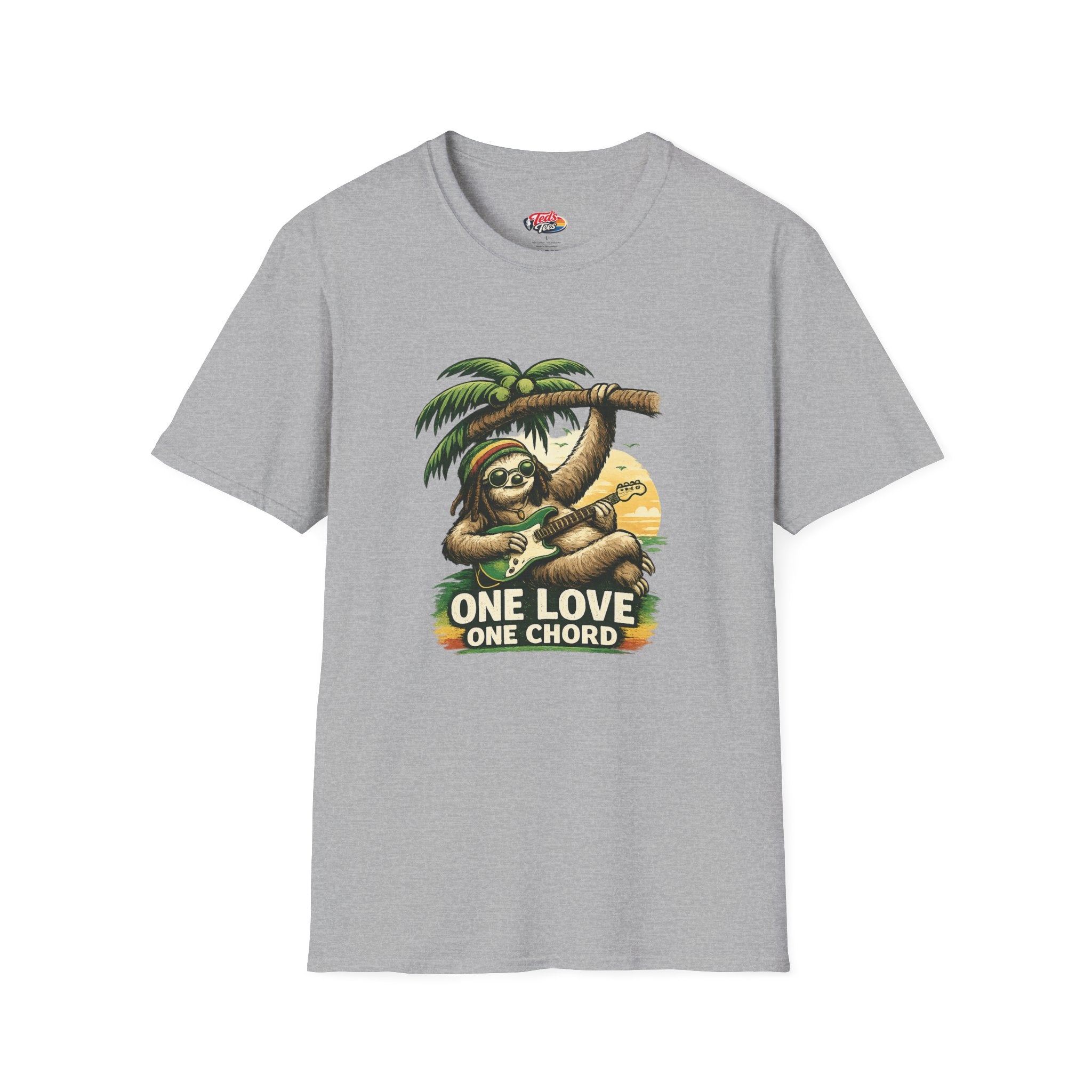 One Love One Chord Sloth T-Shirt — Reggae Guitar Graphic Tee