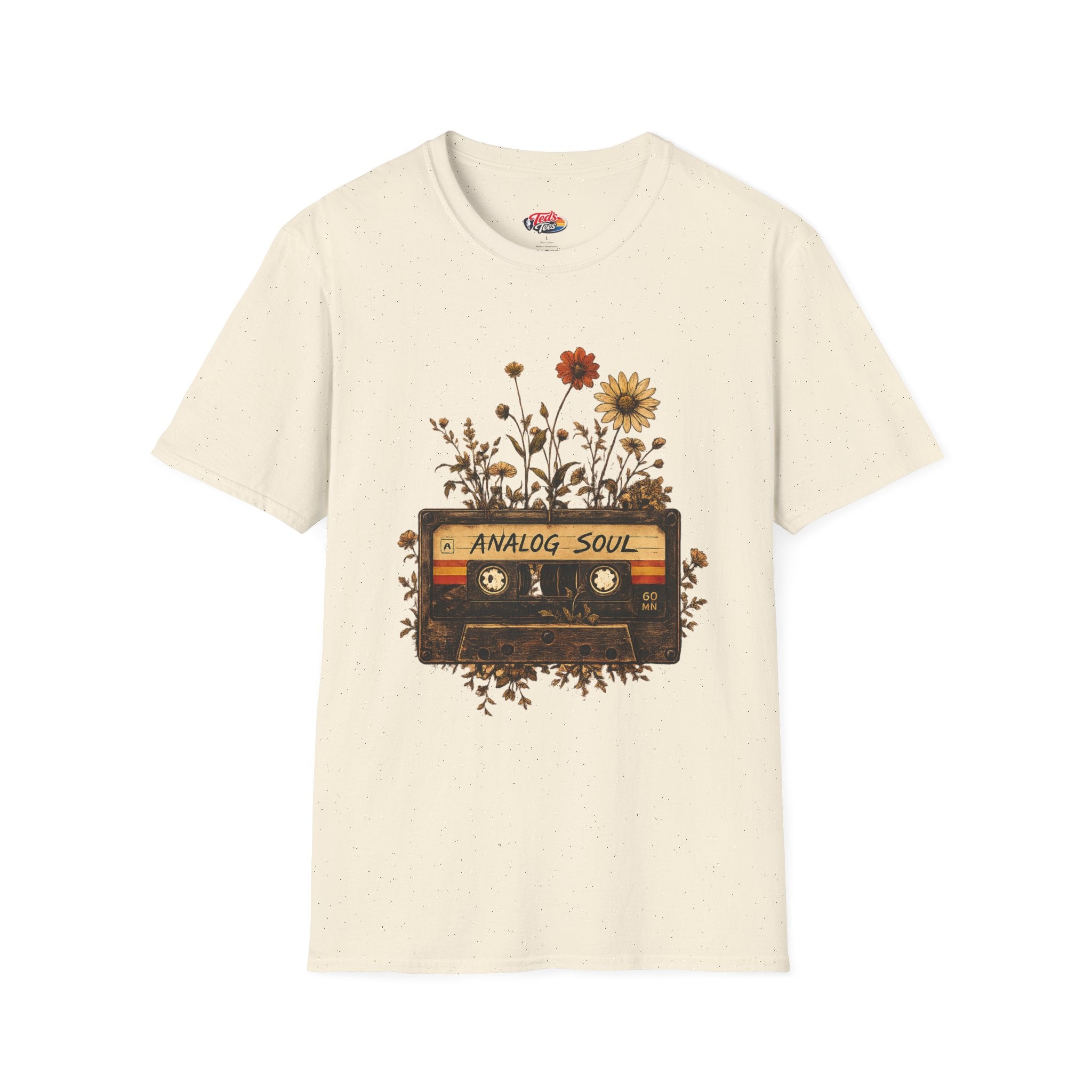 Cassette 'Analog Soul' Floral T‑Shirt