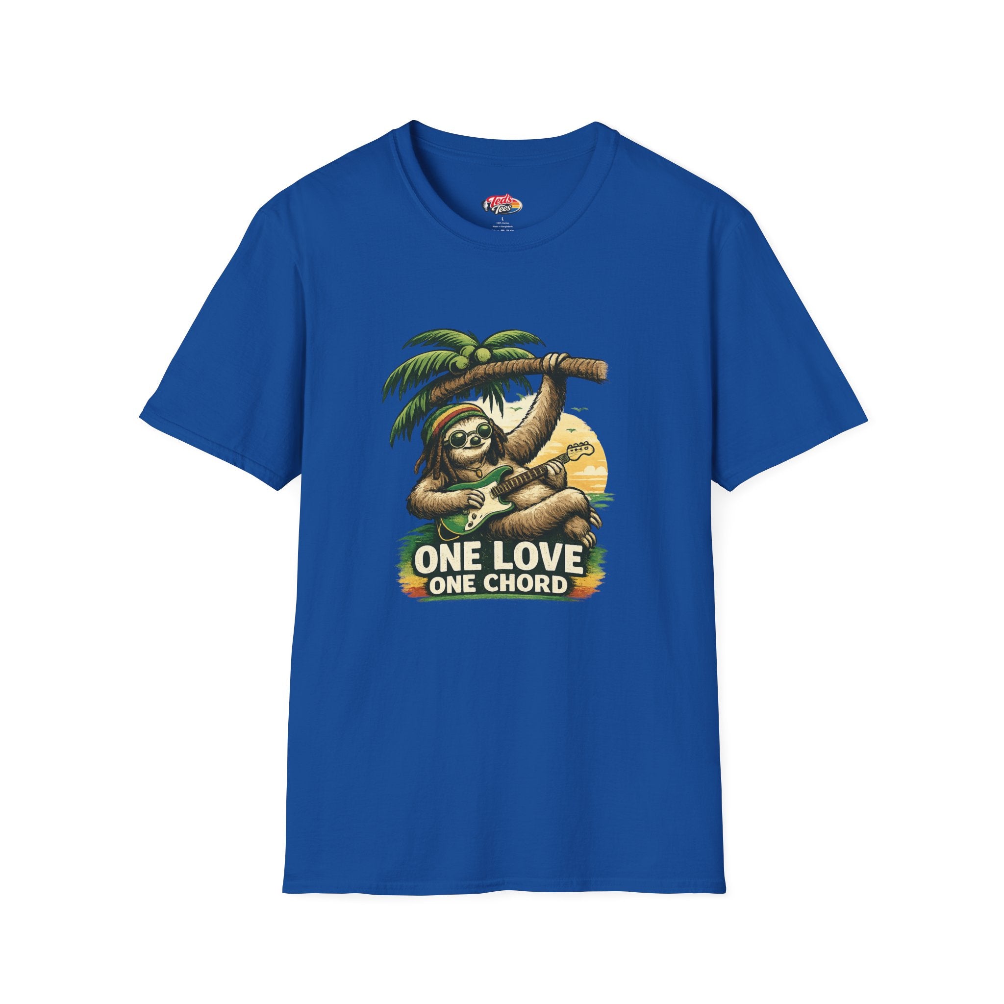 One Love One Chord Sloth T-Shirt — Reggae Guitar Graphic Tee