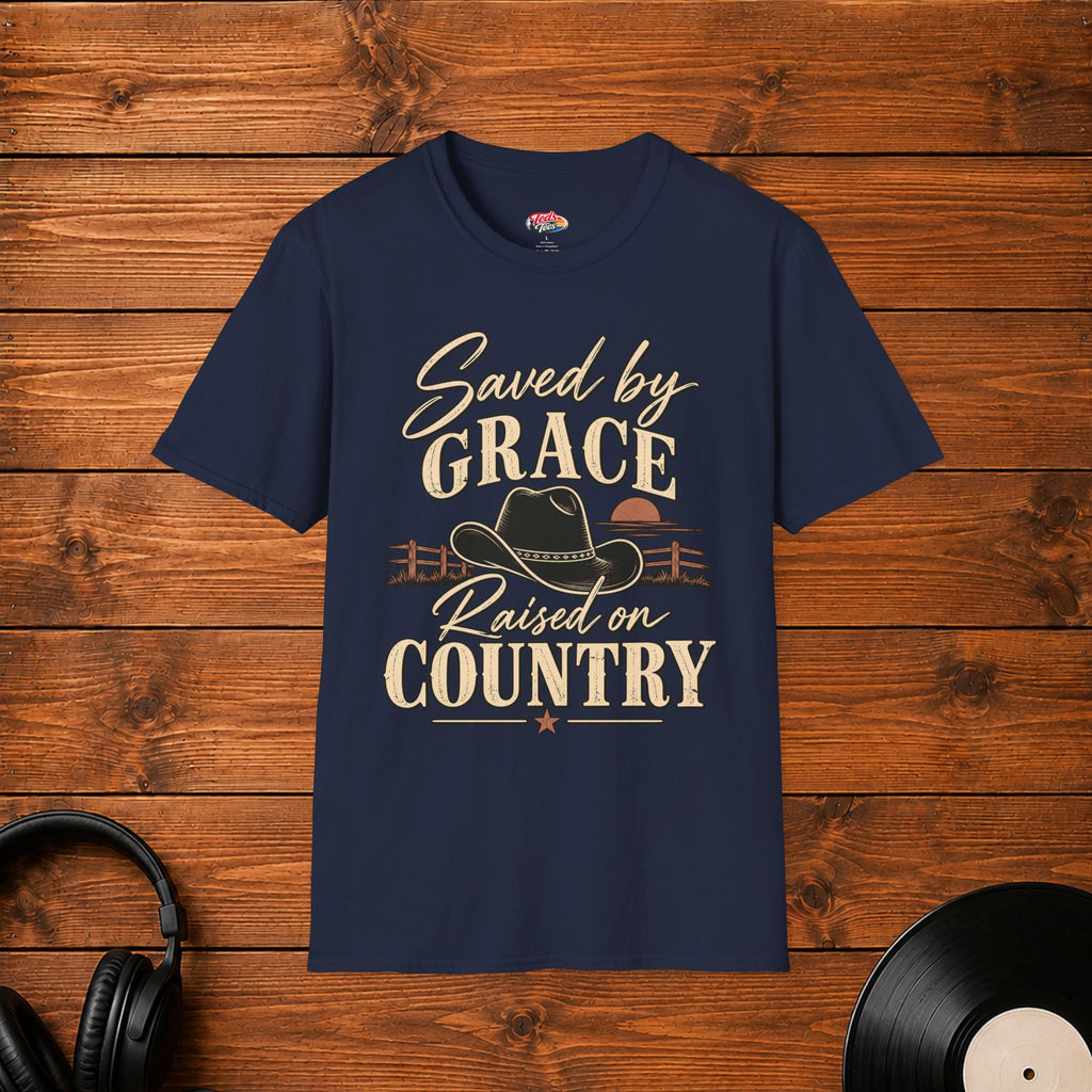 Saved By Grace Raised On Country T-Shirt