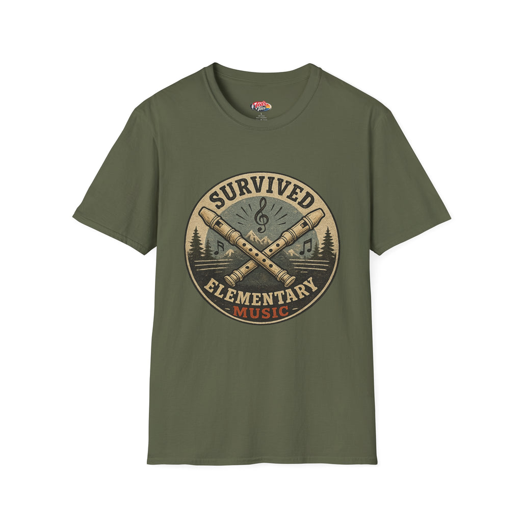 I Survived Elementary Music T-Shirt — Funny Music Teacher / Student Gift