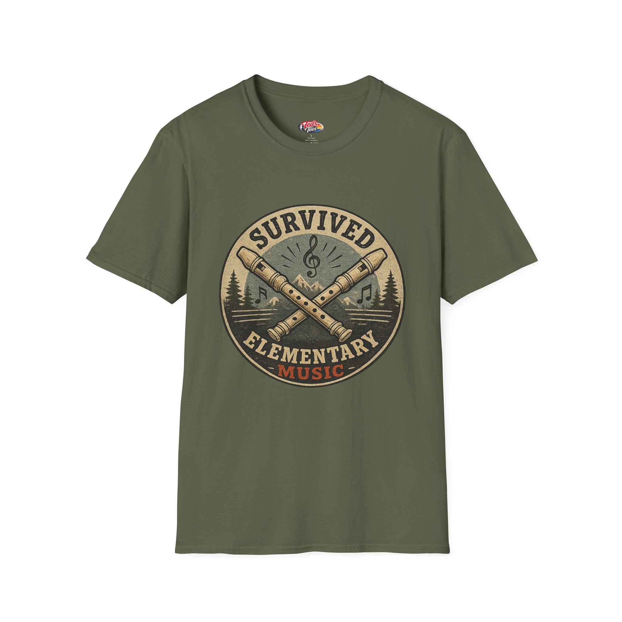 I Survived Elementary Music T-Shirt — Funny Music Teacher / Student Gift