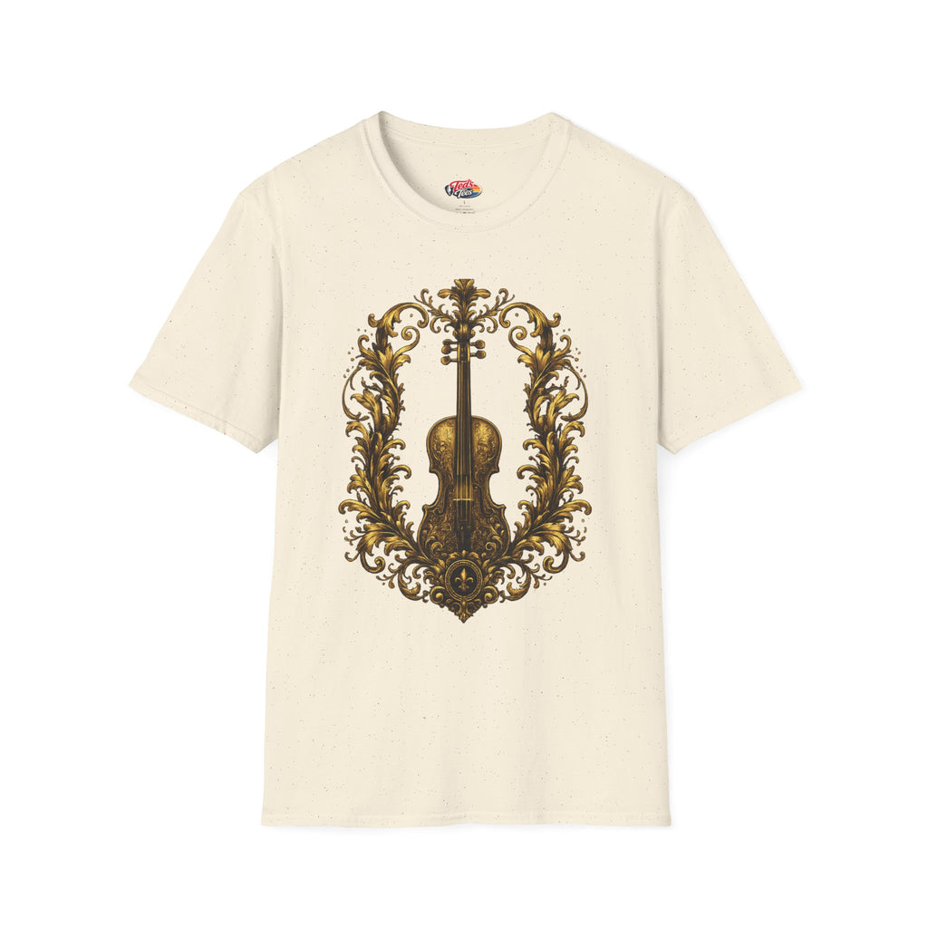 Baroque Violin T‑Shirt — Ornate Vintage Instrument Graphic Tee
