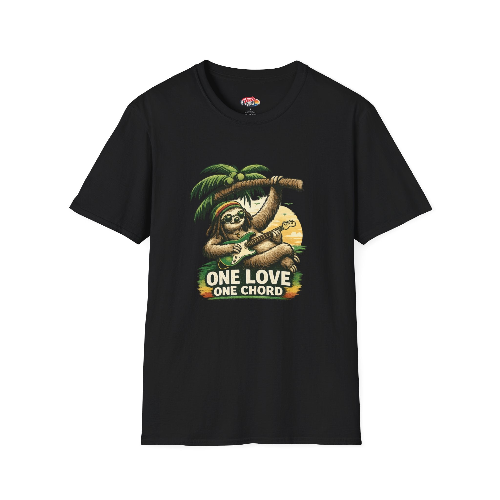One Love One Chord Sloth T-Shirt — Reggae Guitar Graphic Tee