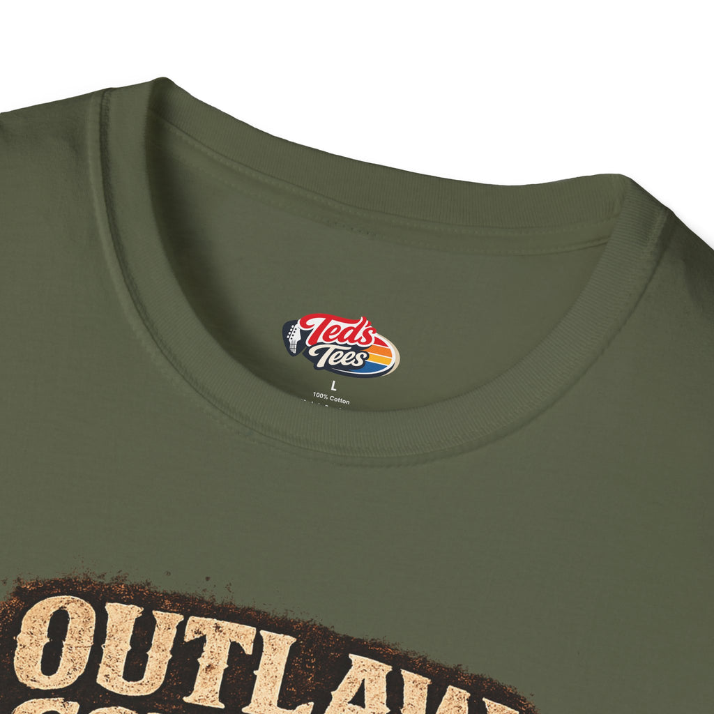 Outlaw Country T‑Shirt — Vintage Western Skull Graphic Tee