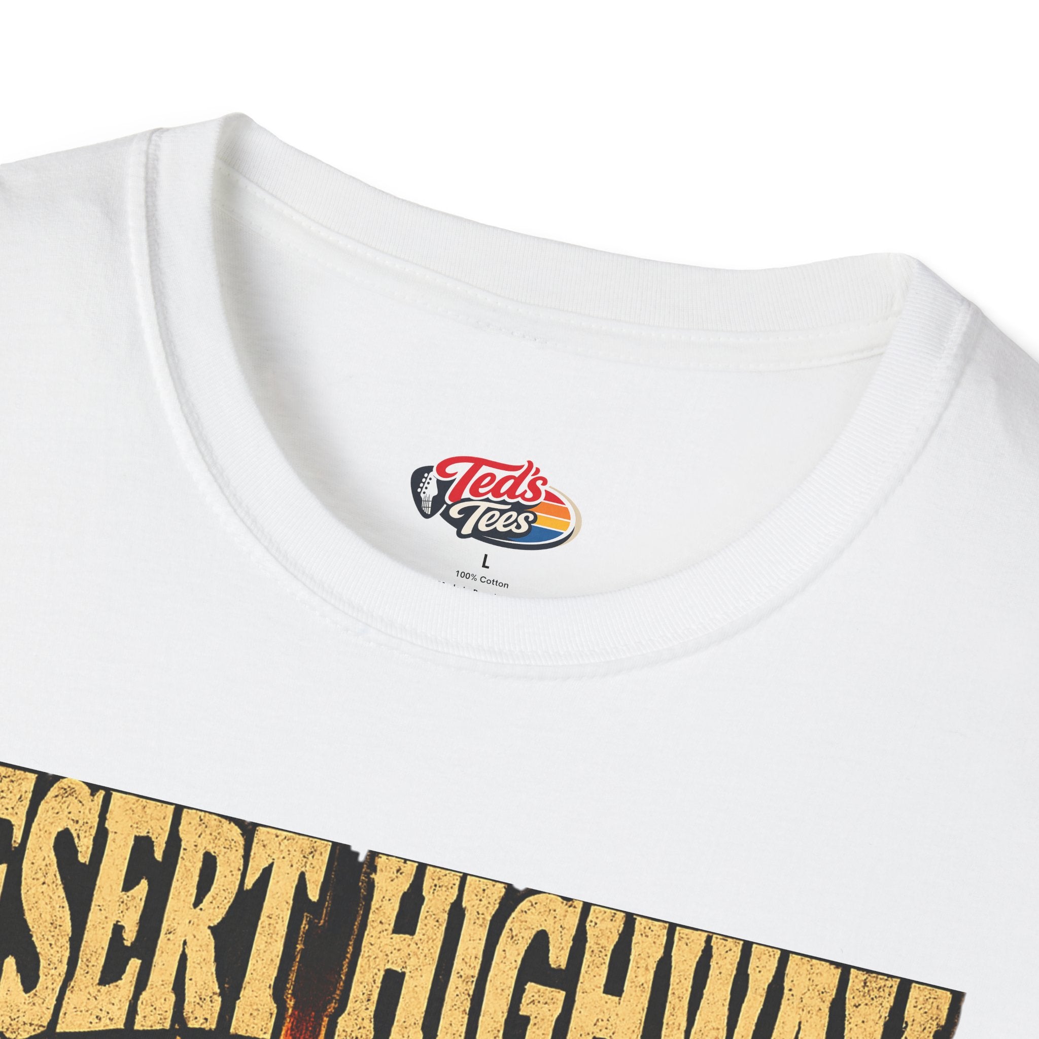 Desert Highway T-Shirt — 'Desert Highway Rock Spirit' Vintage Muscle Car Graphic Tee