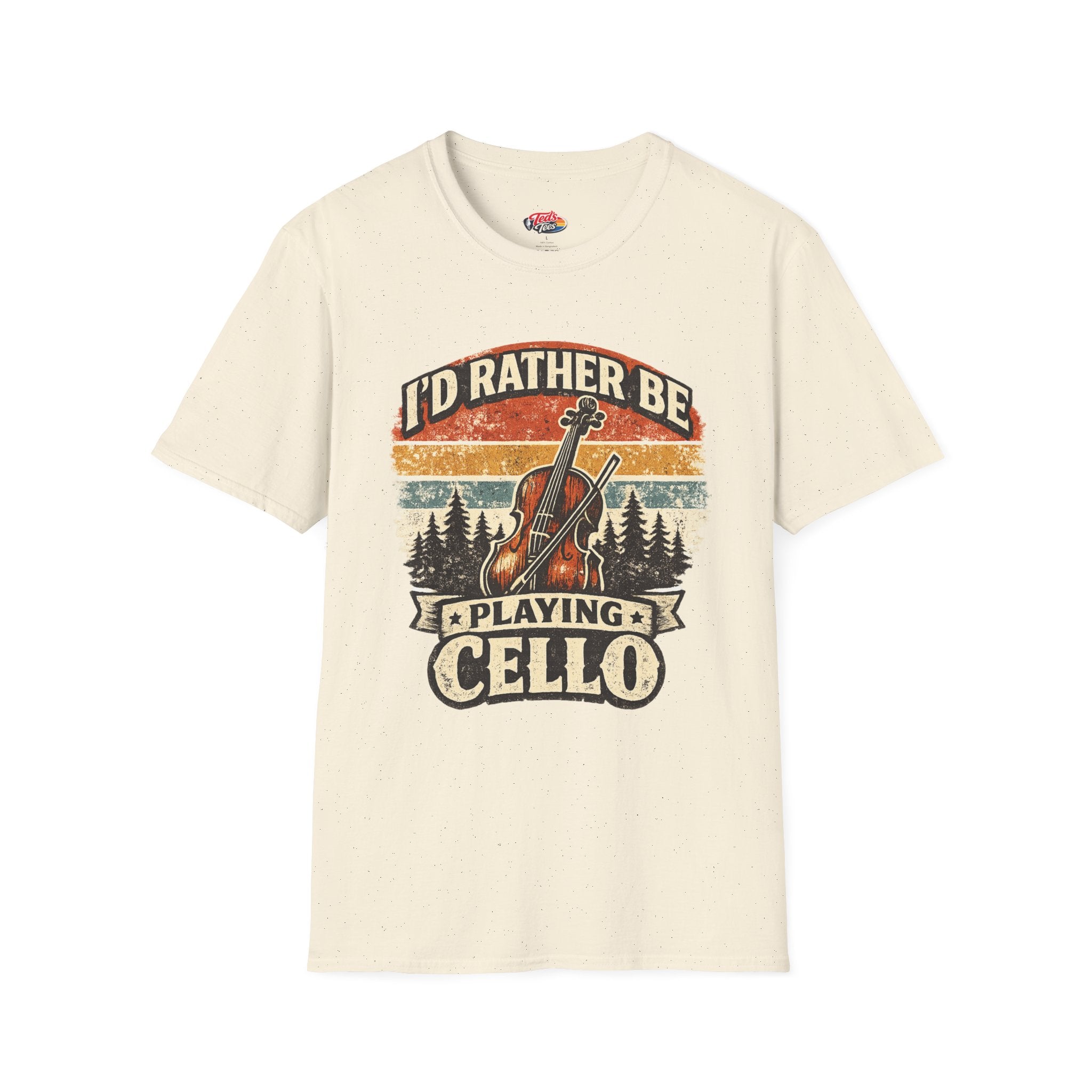 I'd Rather Be Playing Cello T-Shirt — Vintage Cello Music Tee for Musicians & Orchestra Lovers