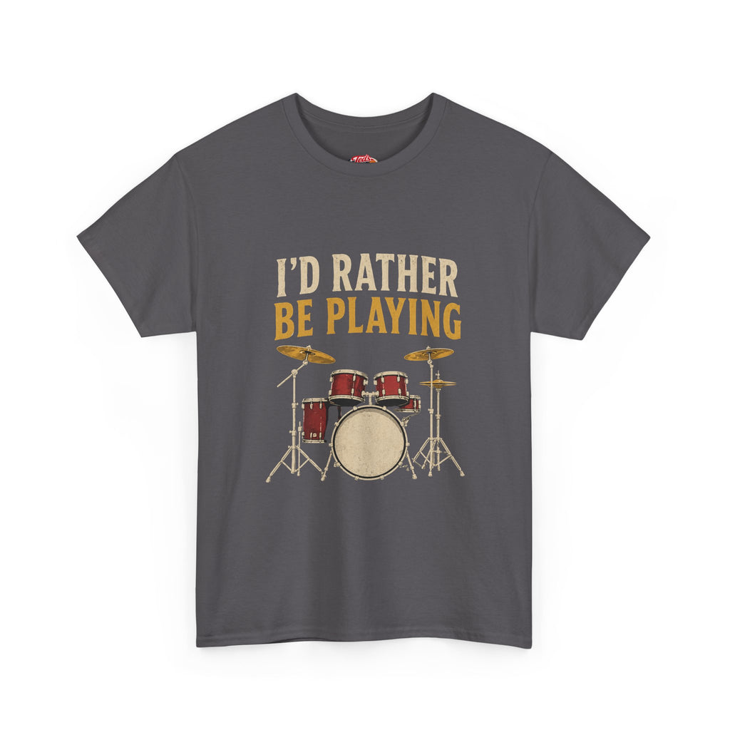 Drums T-Shirt — Classic Heavy Cotton Tee