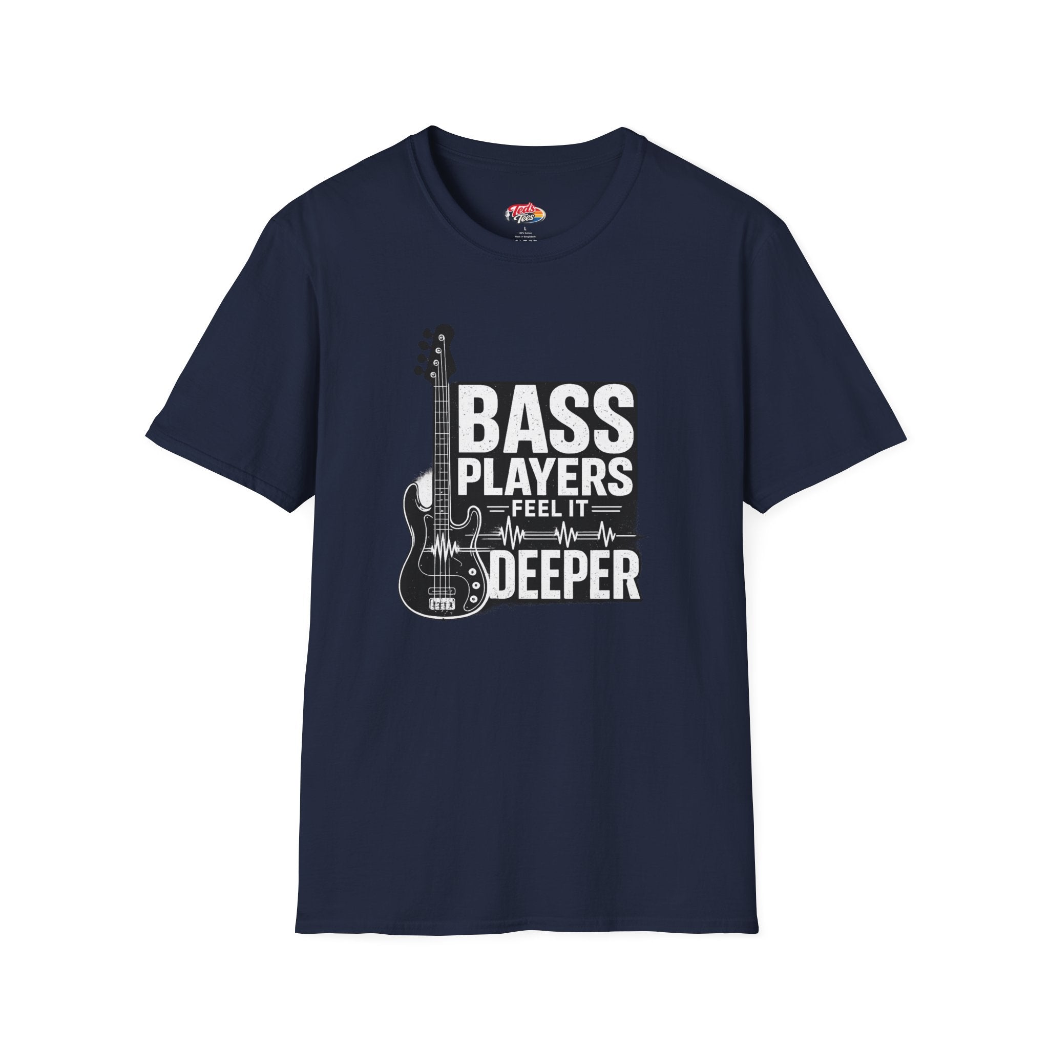 Bass Players Feel It Deeper T-Shirt – Guitarist Bassist Musician Tee