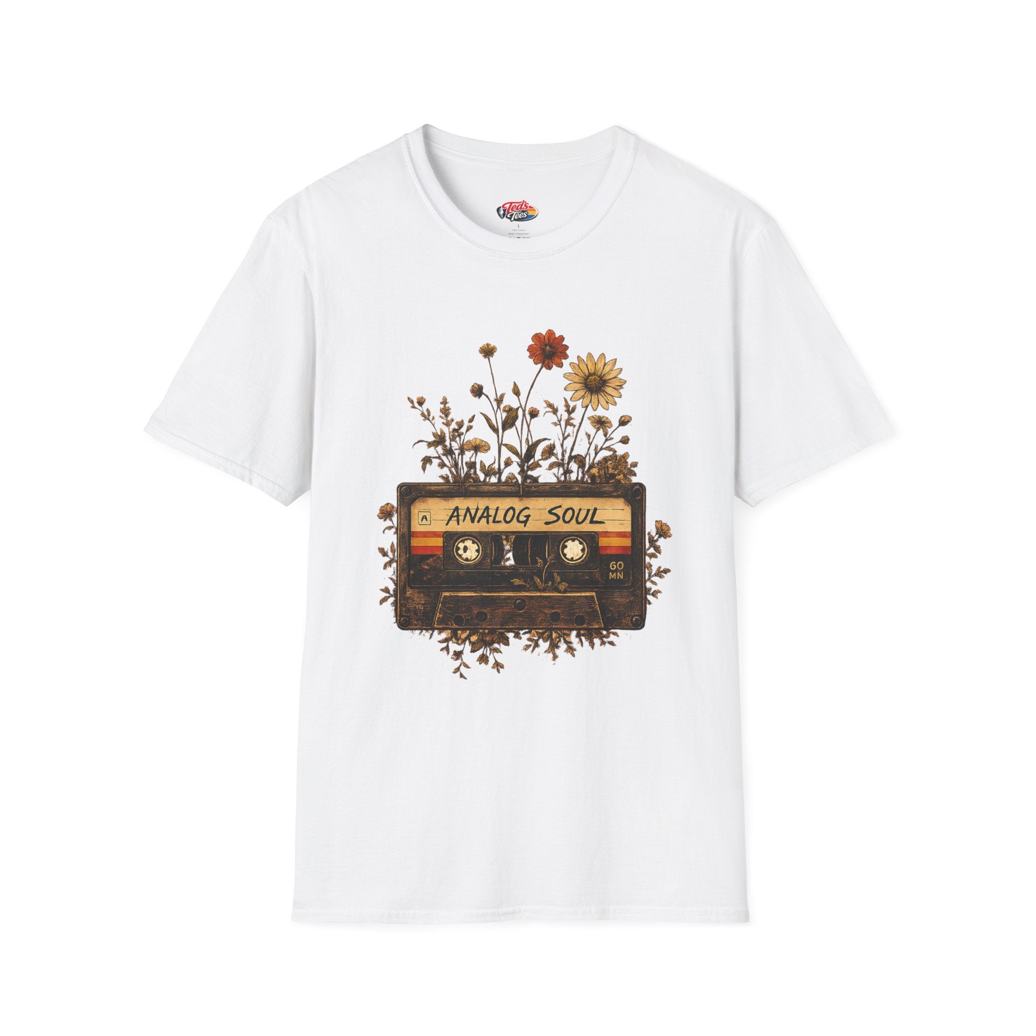 Cassette 'Analog Soul' Floral T‑Shirt