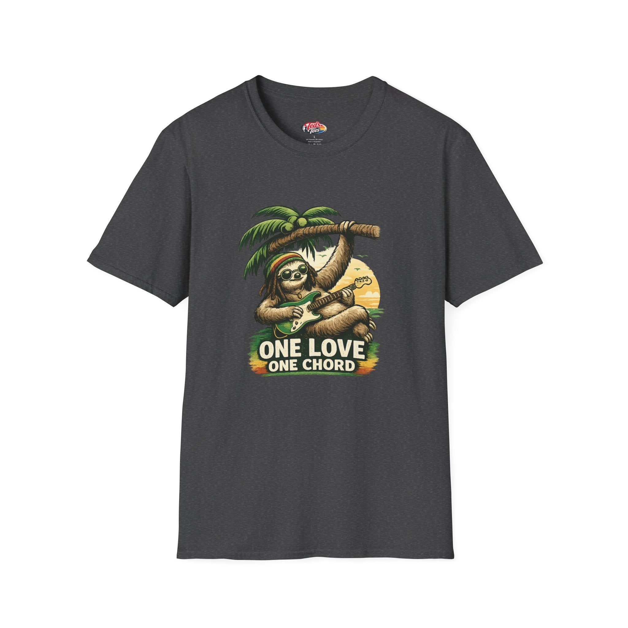 One Love One Chord Sloth T-Shirt — Reggae Guitar Graphic Tee
