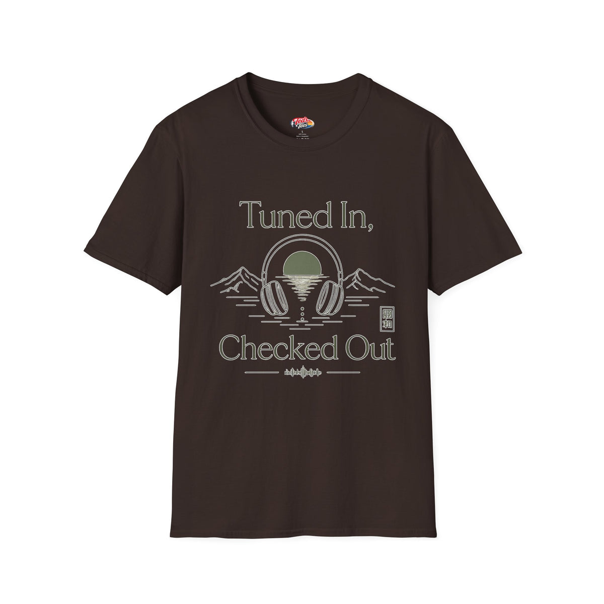 Tuned in, Checked out t-shirt