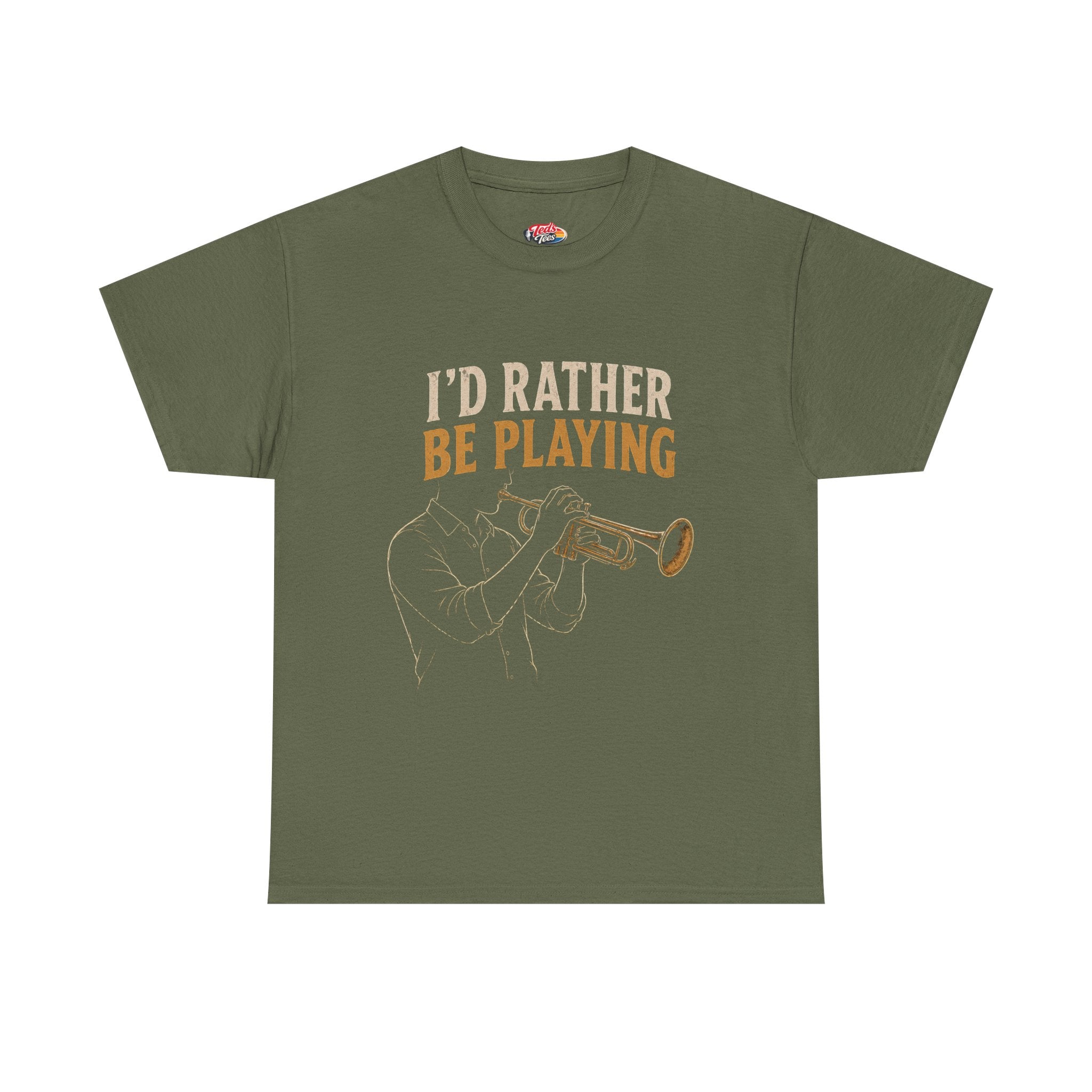 I'd Rather Be Playing Trumpet T-Shirt — Jazz Musician Tee